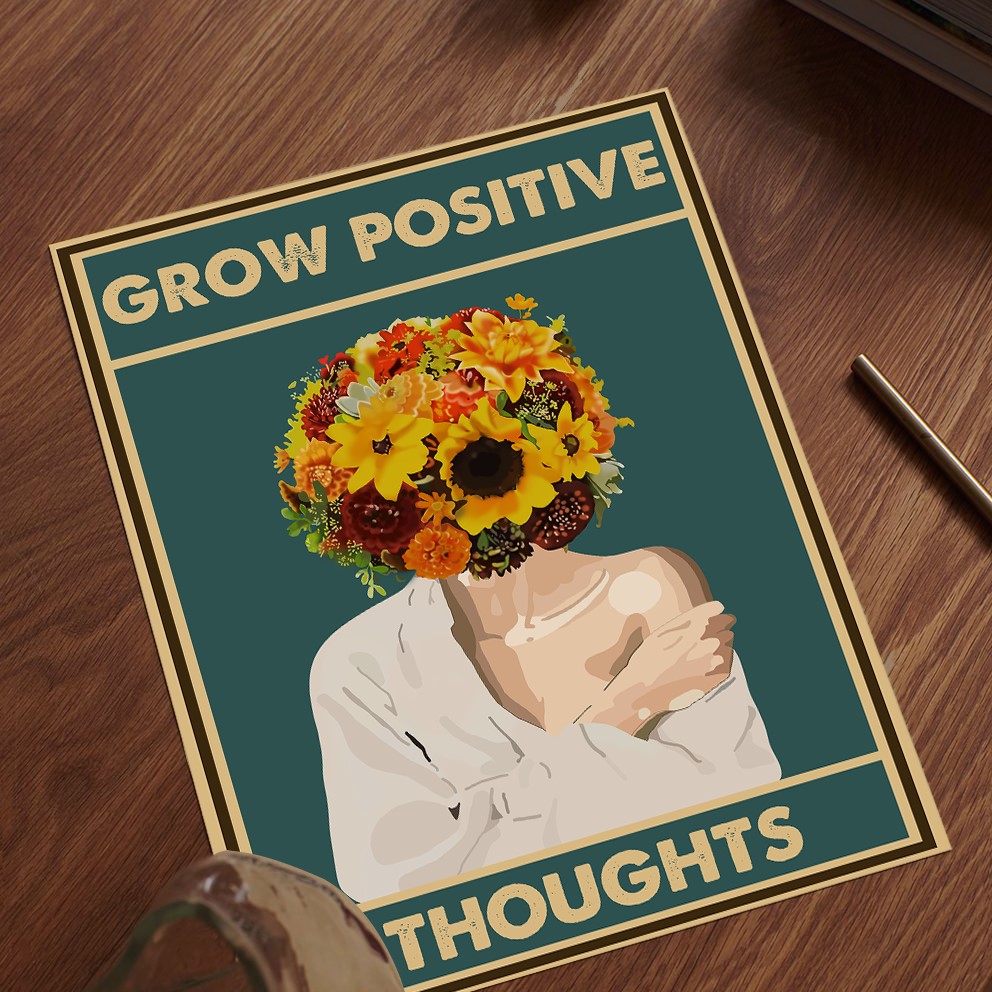 Grow Positive Thoughts Vintage Mental Health Printable - Image 5