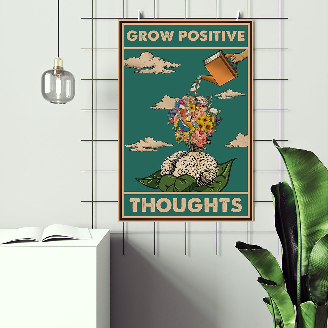 Grow Positive Thoughts Vintage Mental Health Printable - Image 2