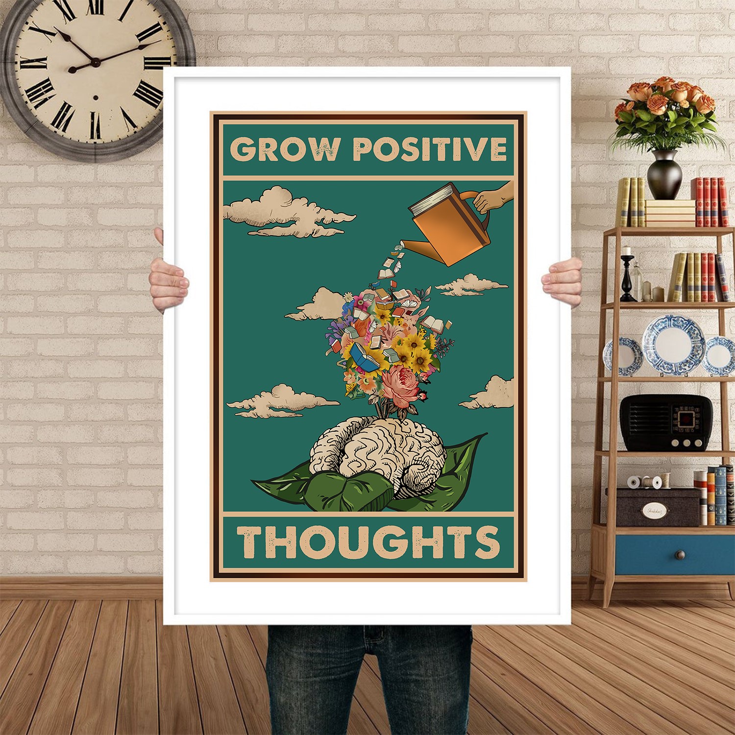 Grow Positive Thoughts Vintage Mental Health Printable - Image 4