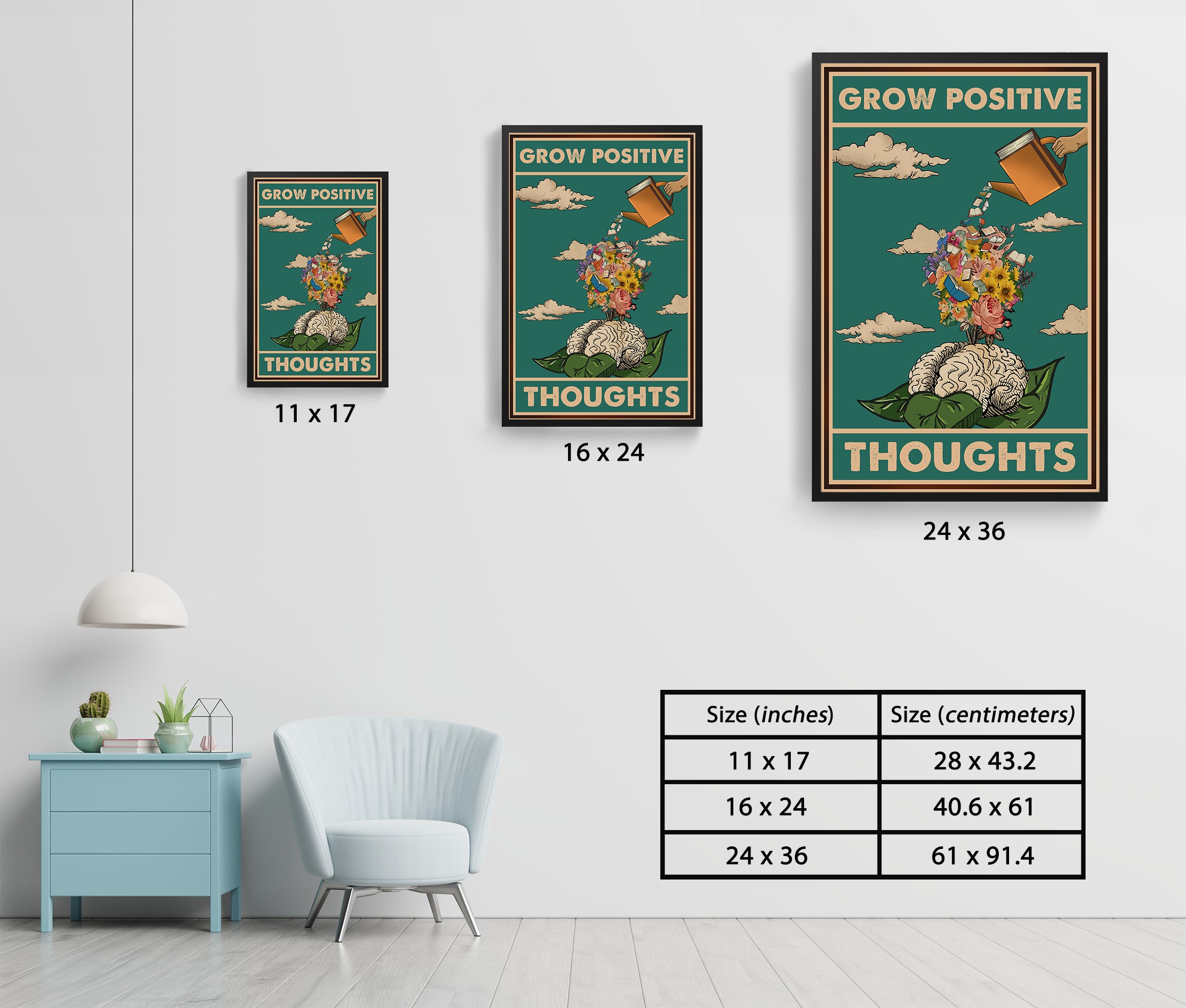 Grow Positive Thoughts Vintage Mental Health Printable - Image 7