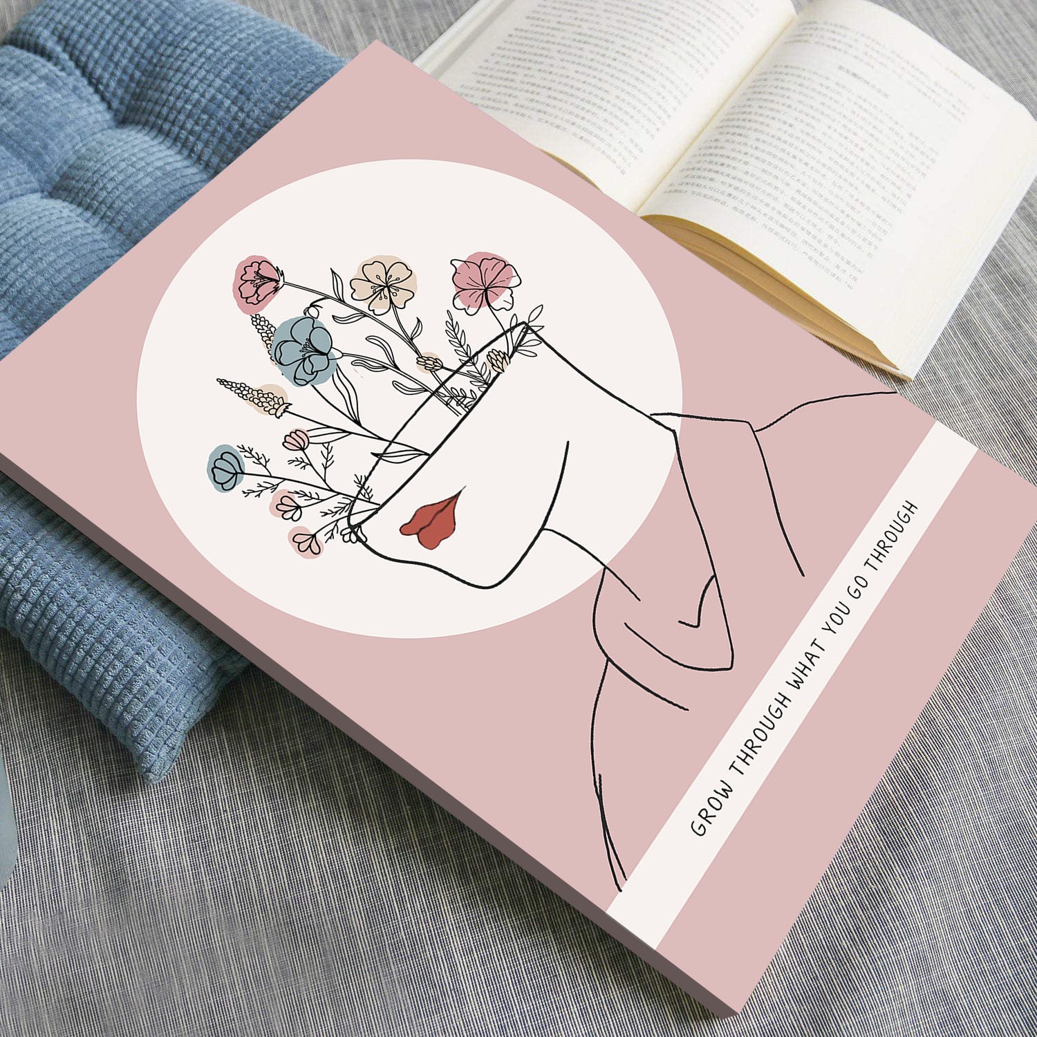 Grow Through Positive Mental Health Abstract Wall Art - Image 5