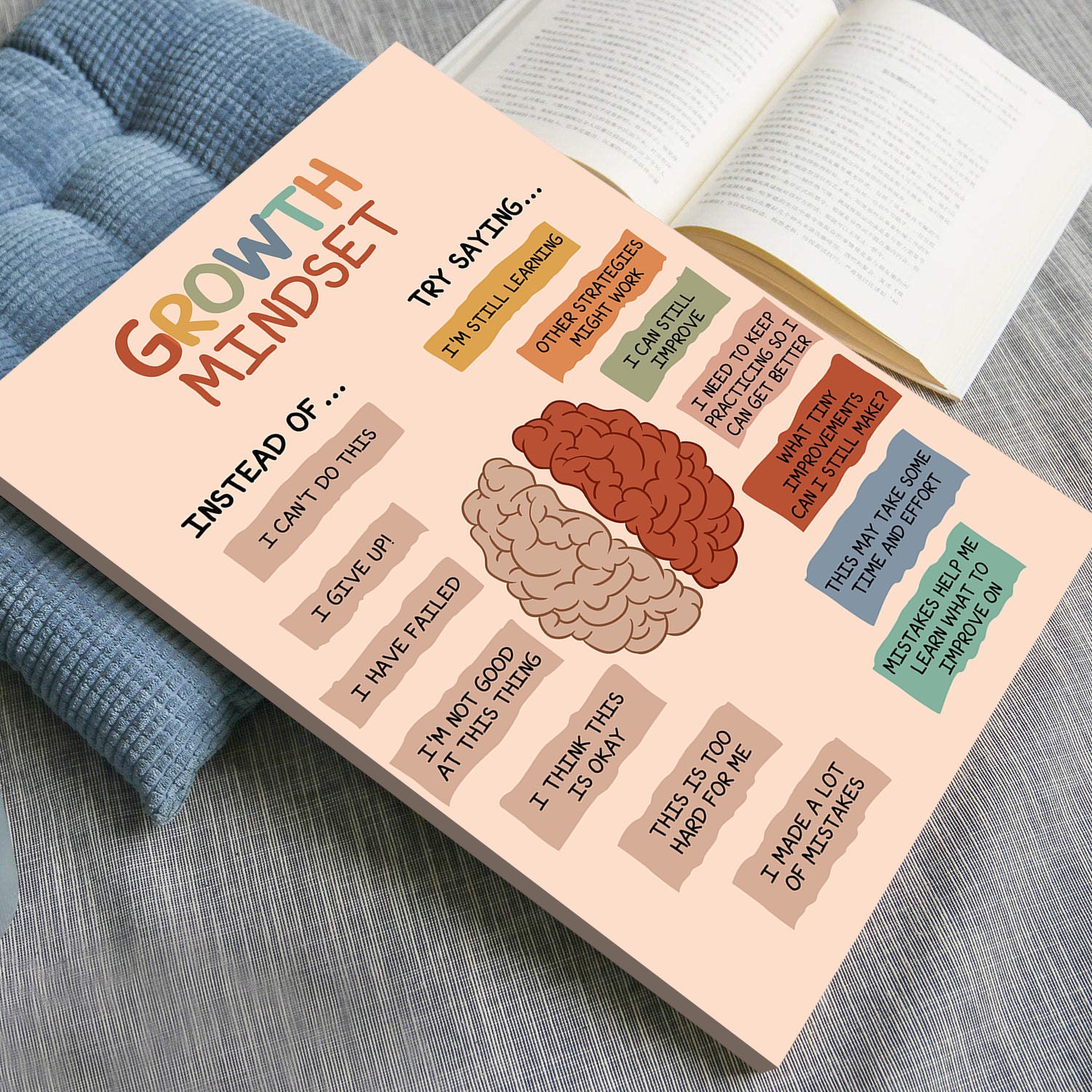 Growth Mindset Boho Mental Health Printable - Image 4