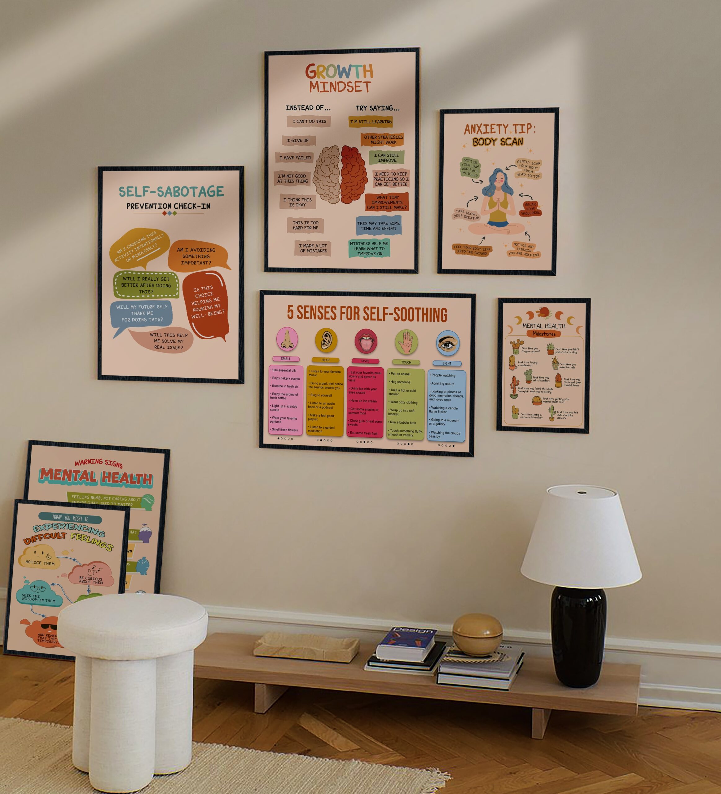 Growth Mindset Boho Mental Health Printable - Image 6