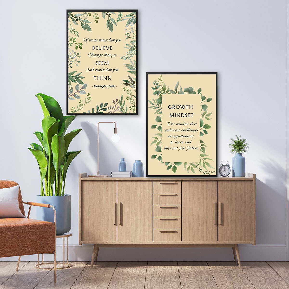 Growth Mindset Mental Health Positivity Quote Wall Art - Image 6