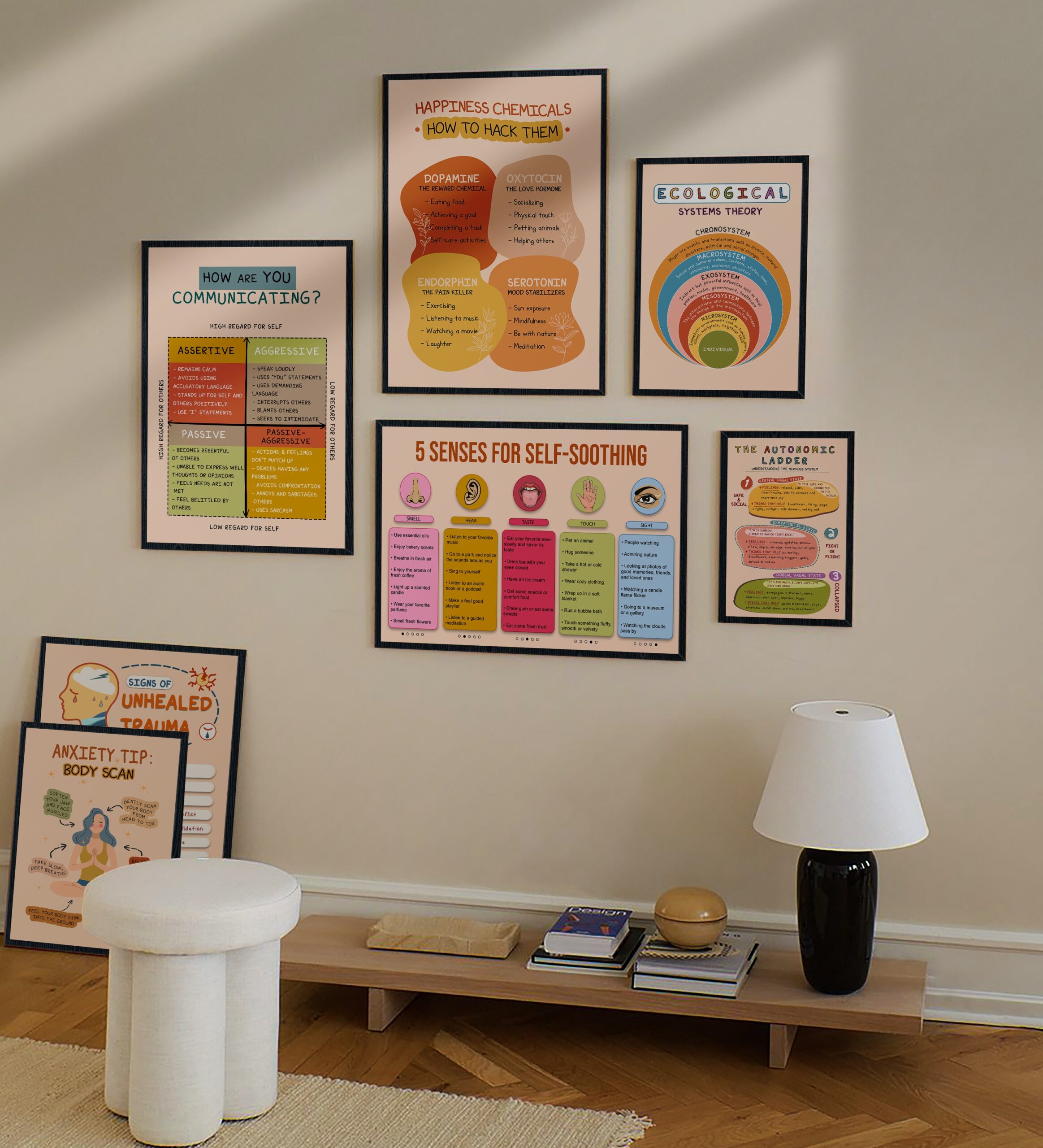 Happiness Chemicals Boho Mental Health Printable - Image 6