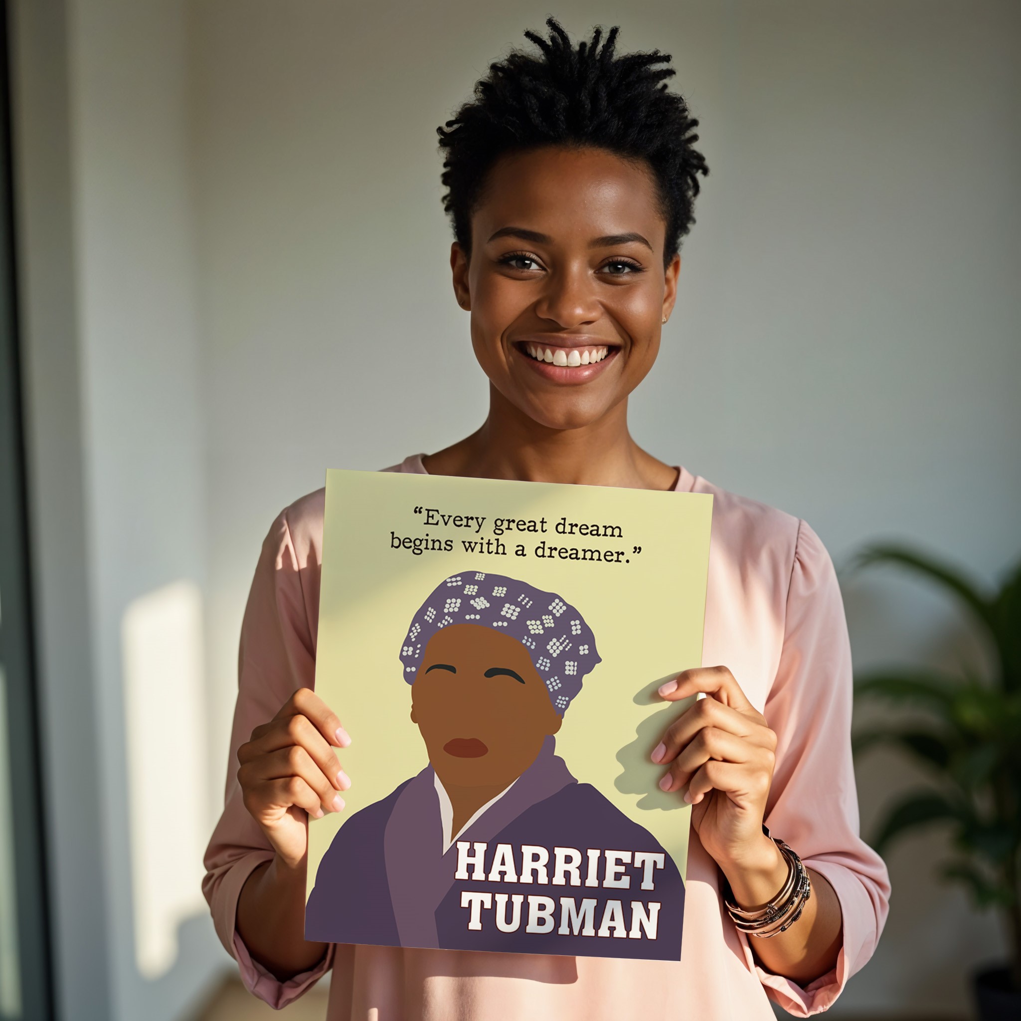 Harriet Tubman Black History Inspirational Quote Wall Art - Image 2