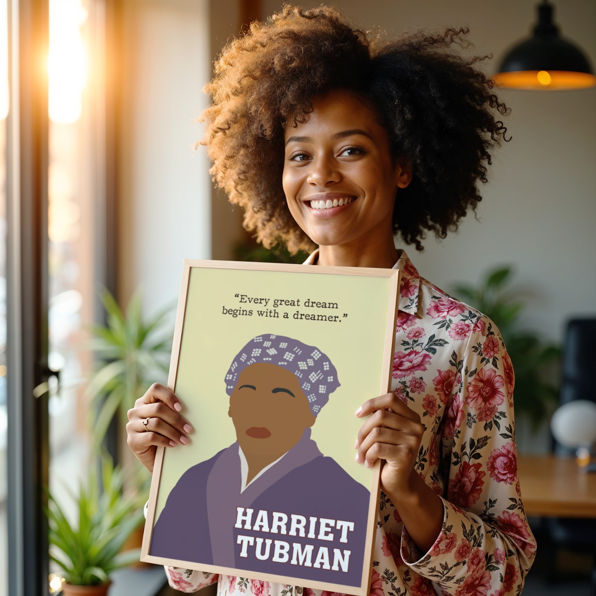 Harriet Tubman Black History Inspirational Quote Wall Art - Image 6