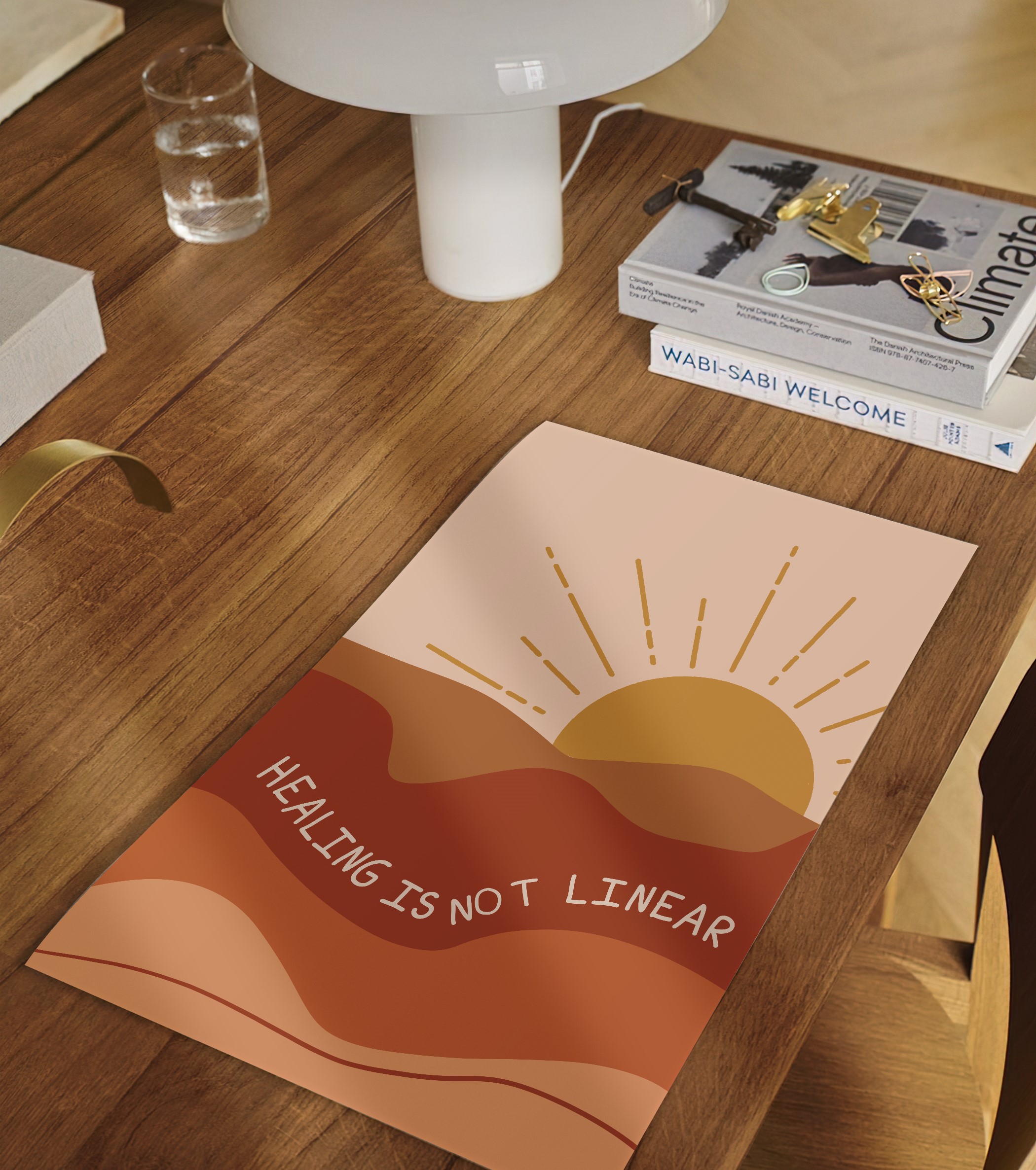 Healing Is Not Linear Boho Mental Health Wall Art - Image 2