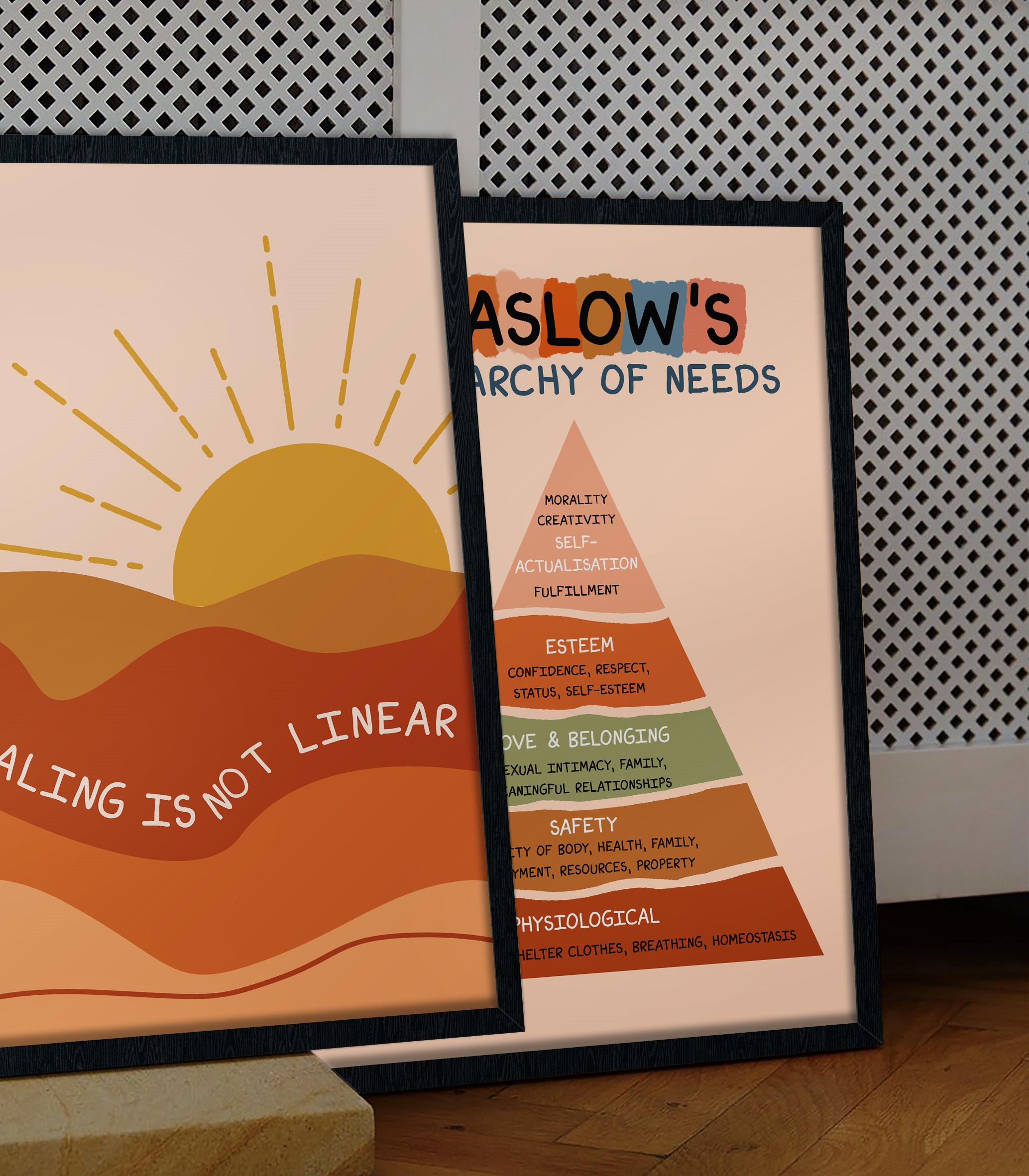 Healing Is Not Linear Boho Mental Health Wall Art - Image 3