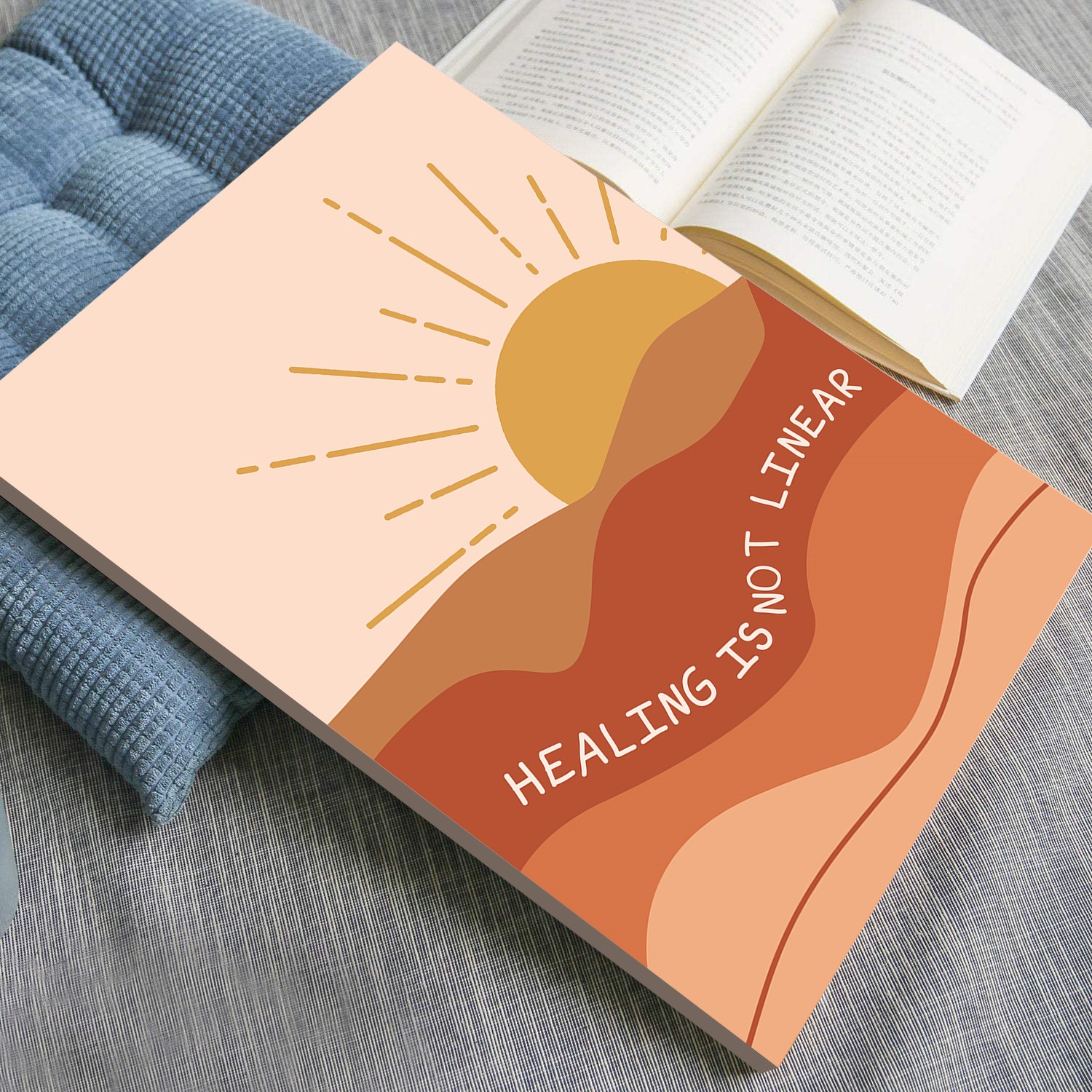 Healing Is Not Linear Boho Mental Health Wall Art - Image 4