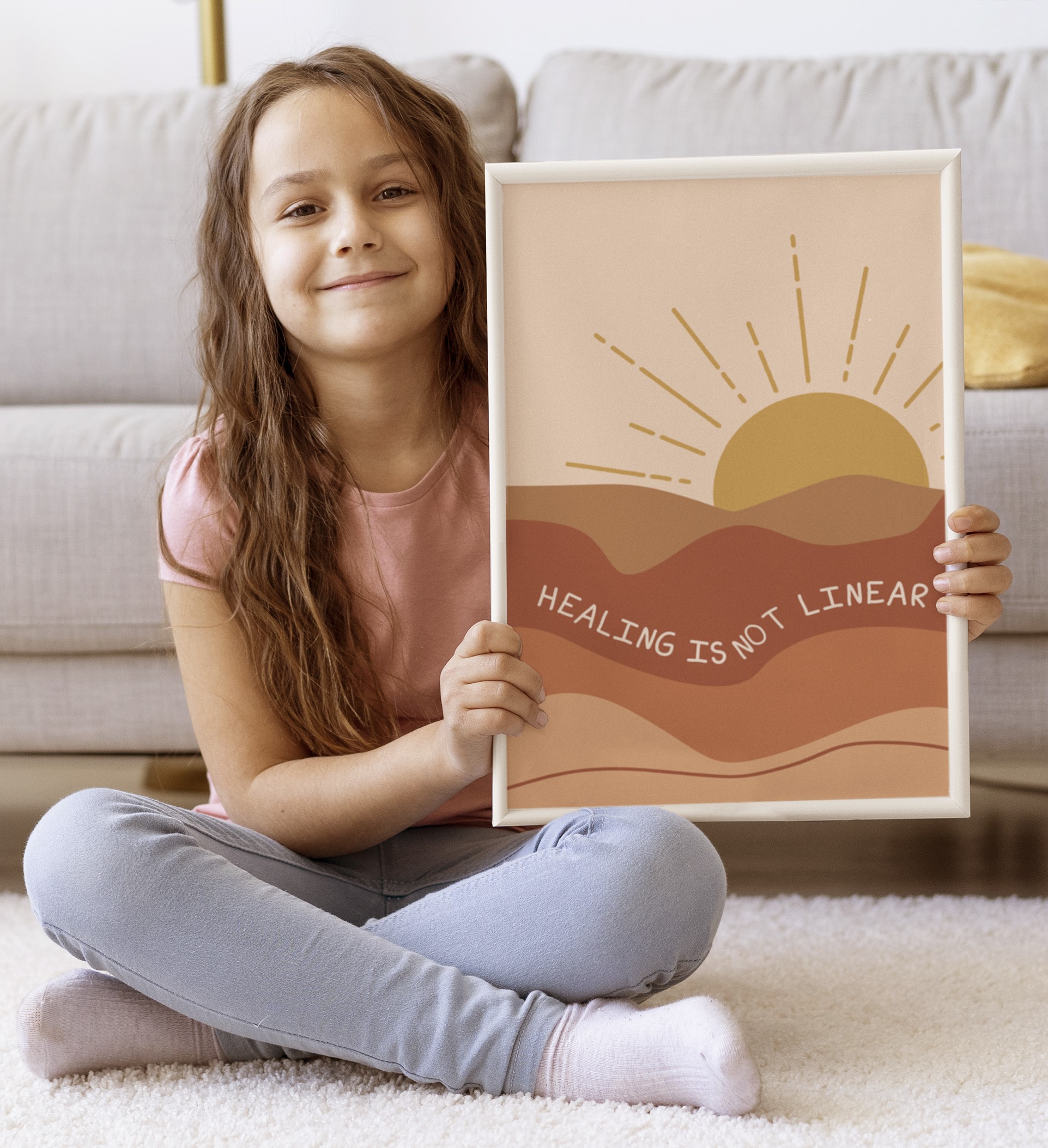 Healing Is Not Linear Boho Mental Health Wall Art - Image 5