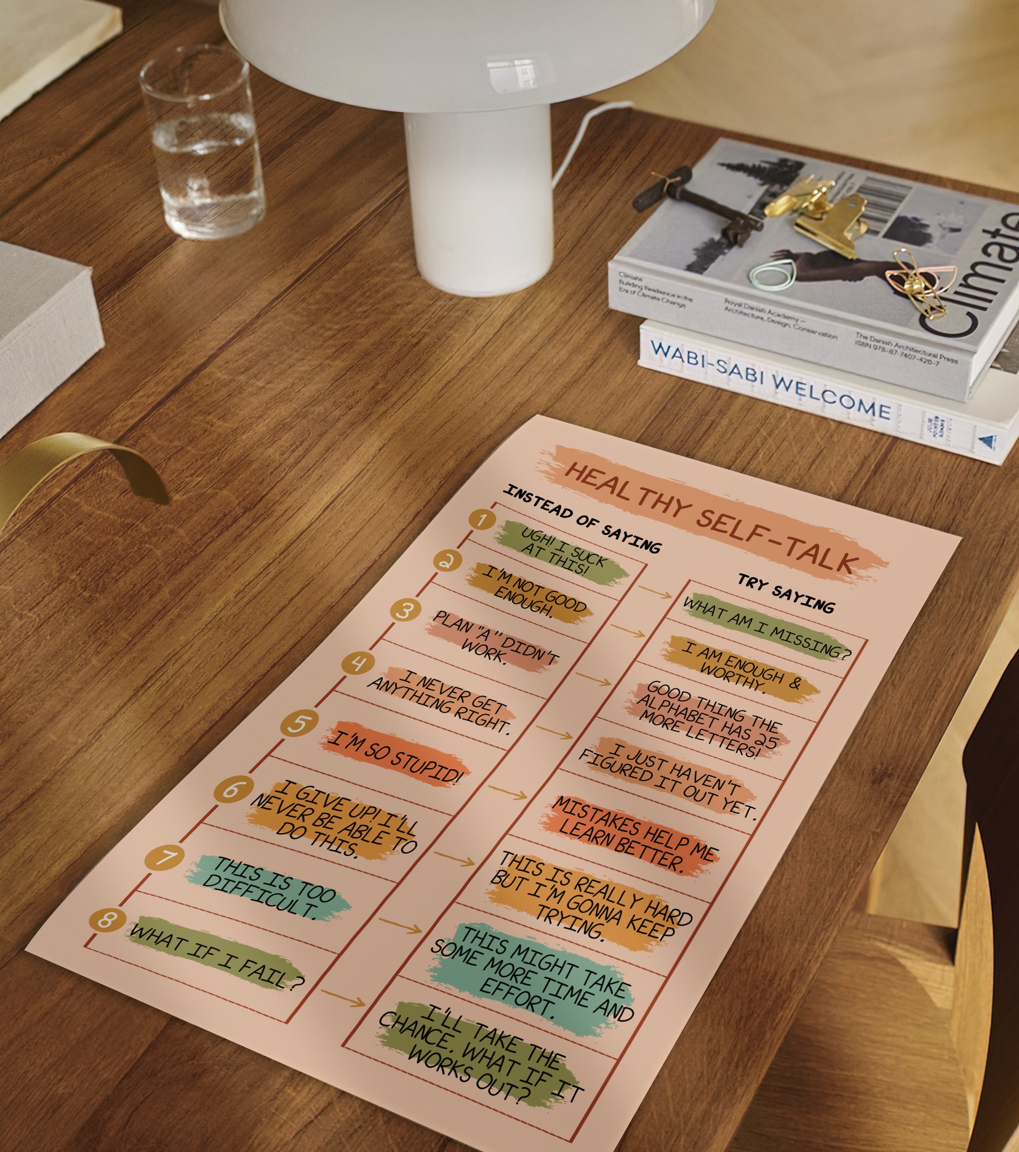 Healthy Self Talk Boho Mental Health Printable - Image 2