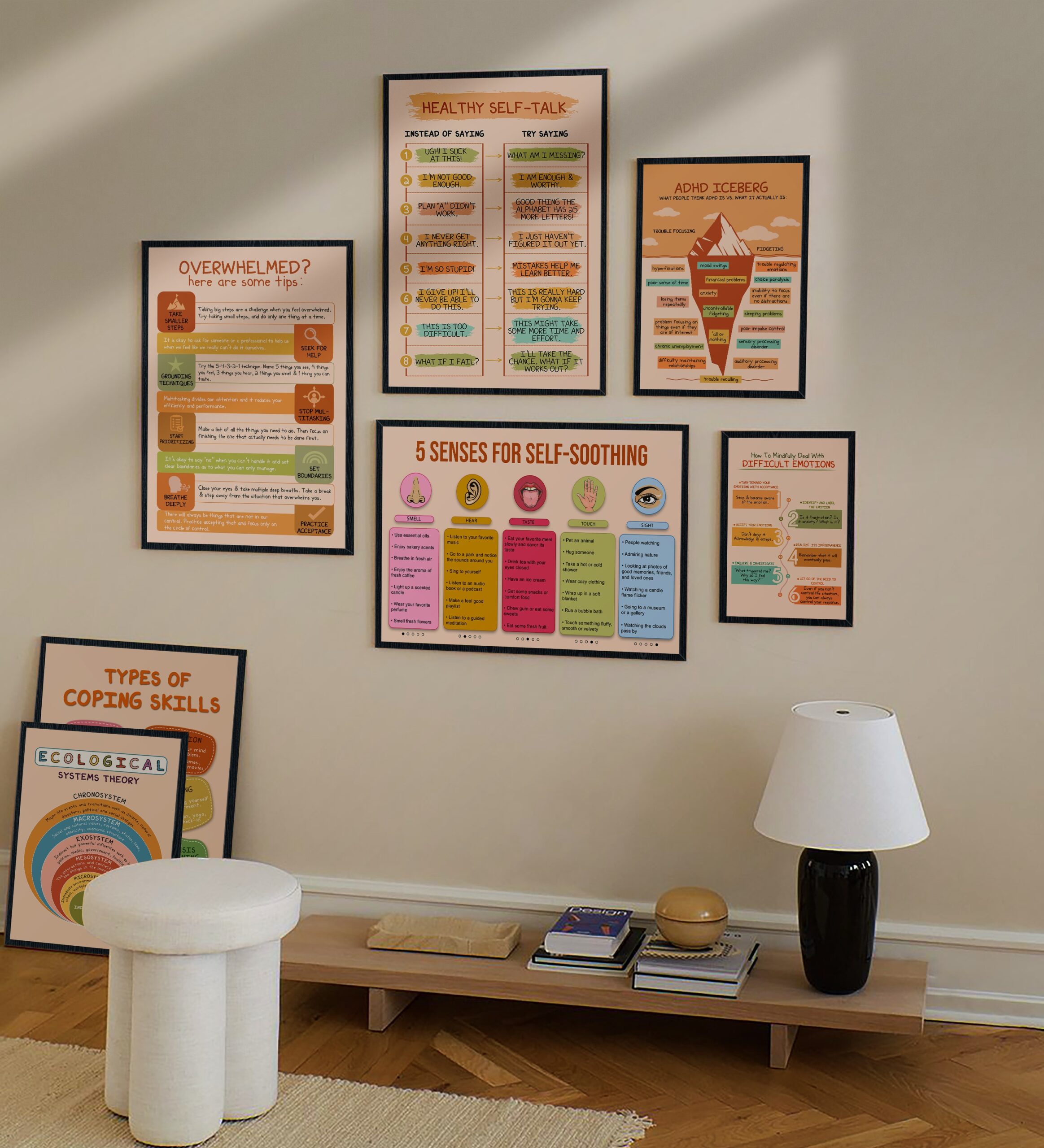 Healthy Self Talk Boho Mental Health Printable - Image 6