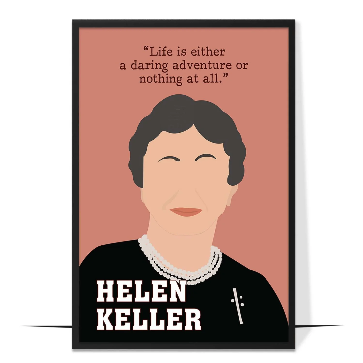 Helen Keller Hand-drawn Wall Art