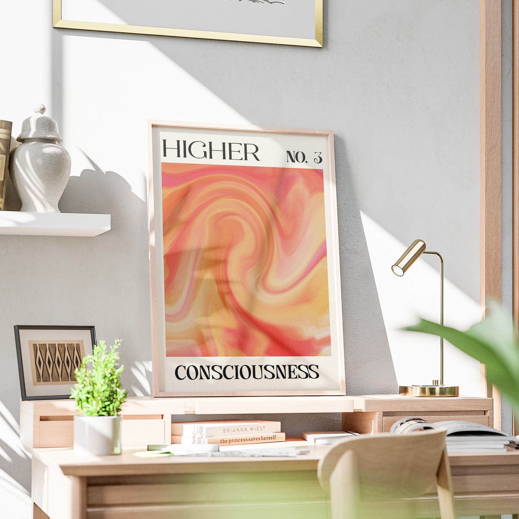 Higher Consciousness Pink Mental Health Wall Art - Image 3