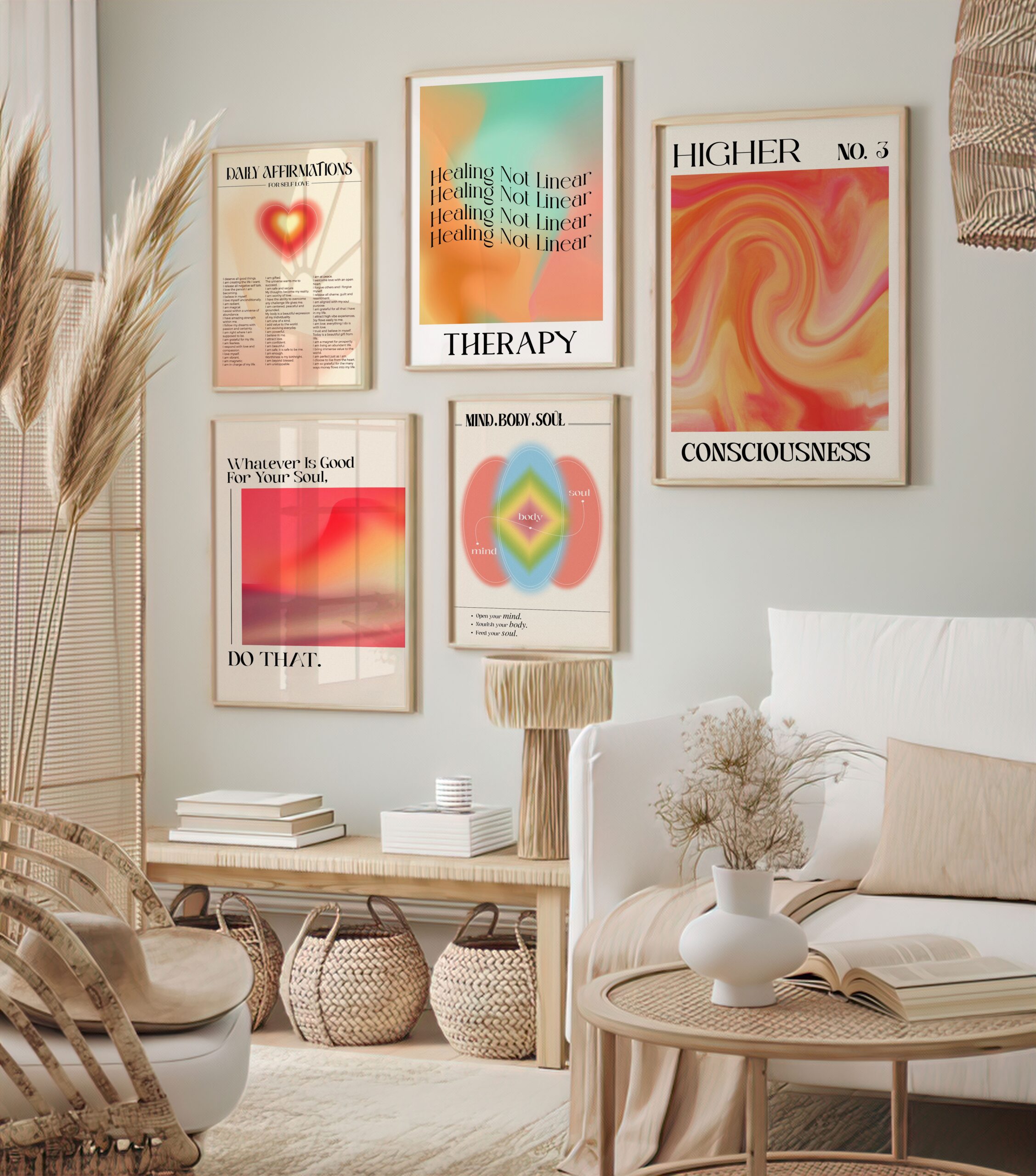 Higher Consciousness Pink Mental Health Wall Art - Image 6