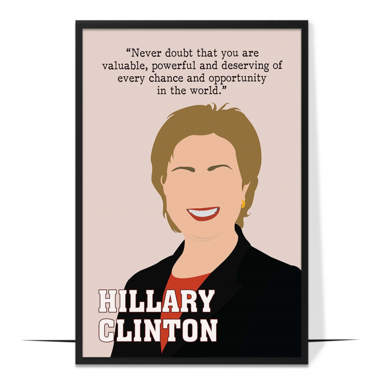 Hillary Clinton Hand-drawn Wall Art
