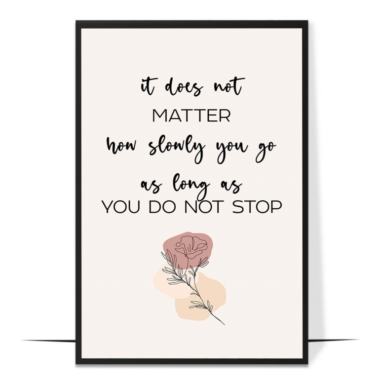 How Slowly You Go hand-drawn abstract print — A painterly abstract wash framing Confucius'