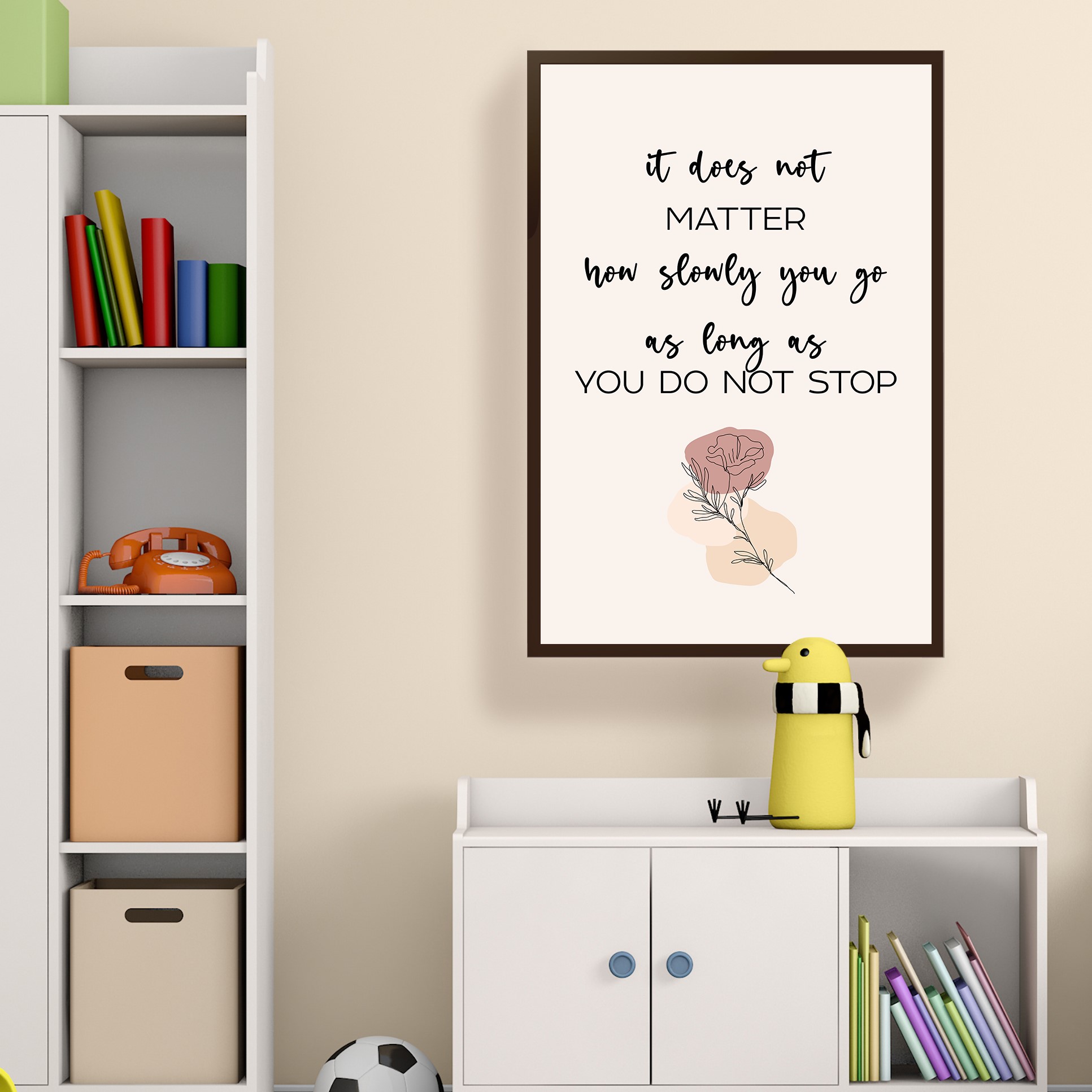 How Slowly You Go Growth Mindset Inspirational Wall Art - Image 3