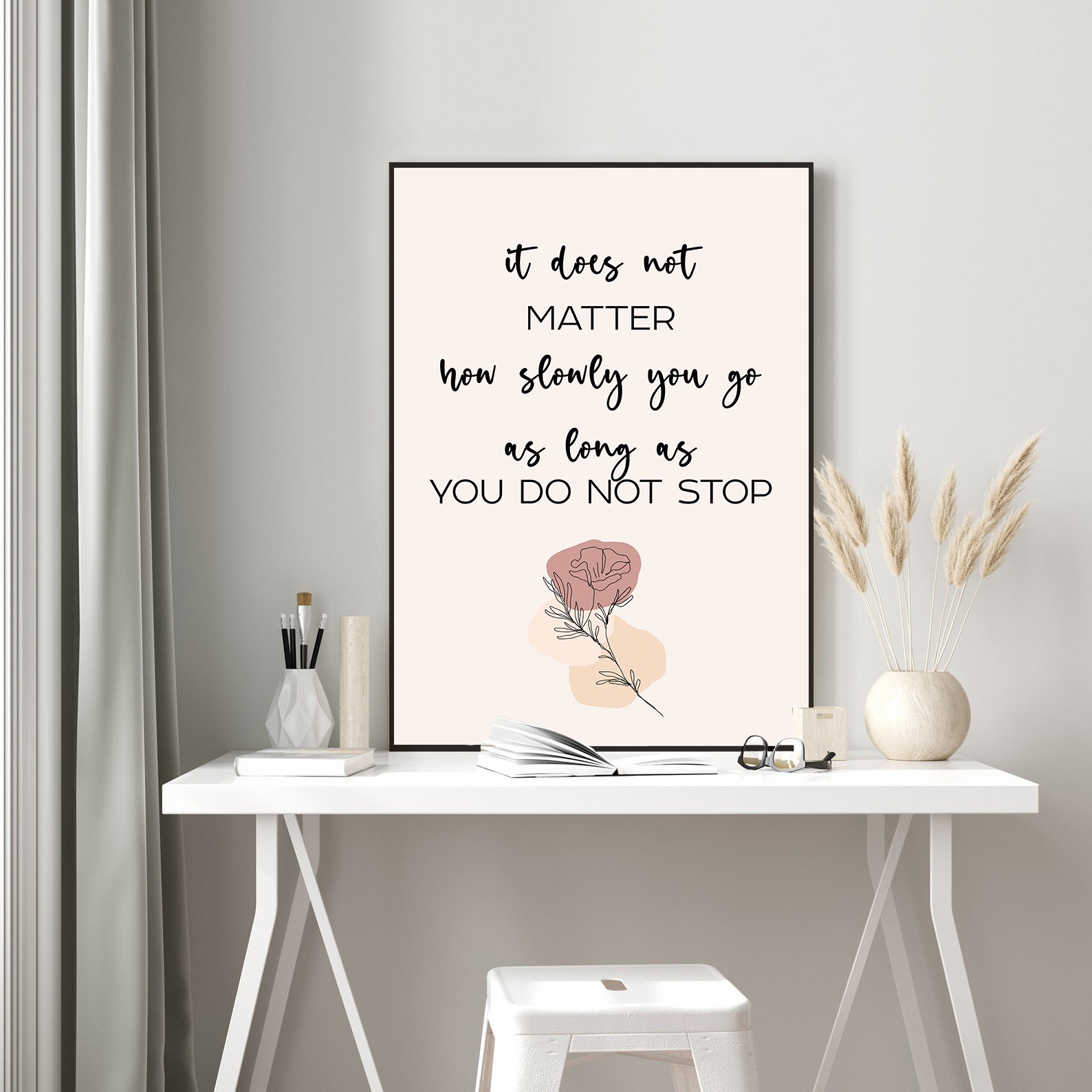 How Slowly You Go Growth Mindset Inspirational Wall Art - Image 5