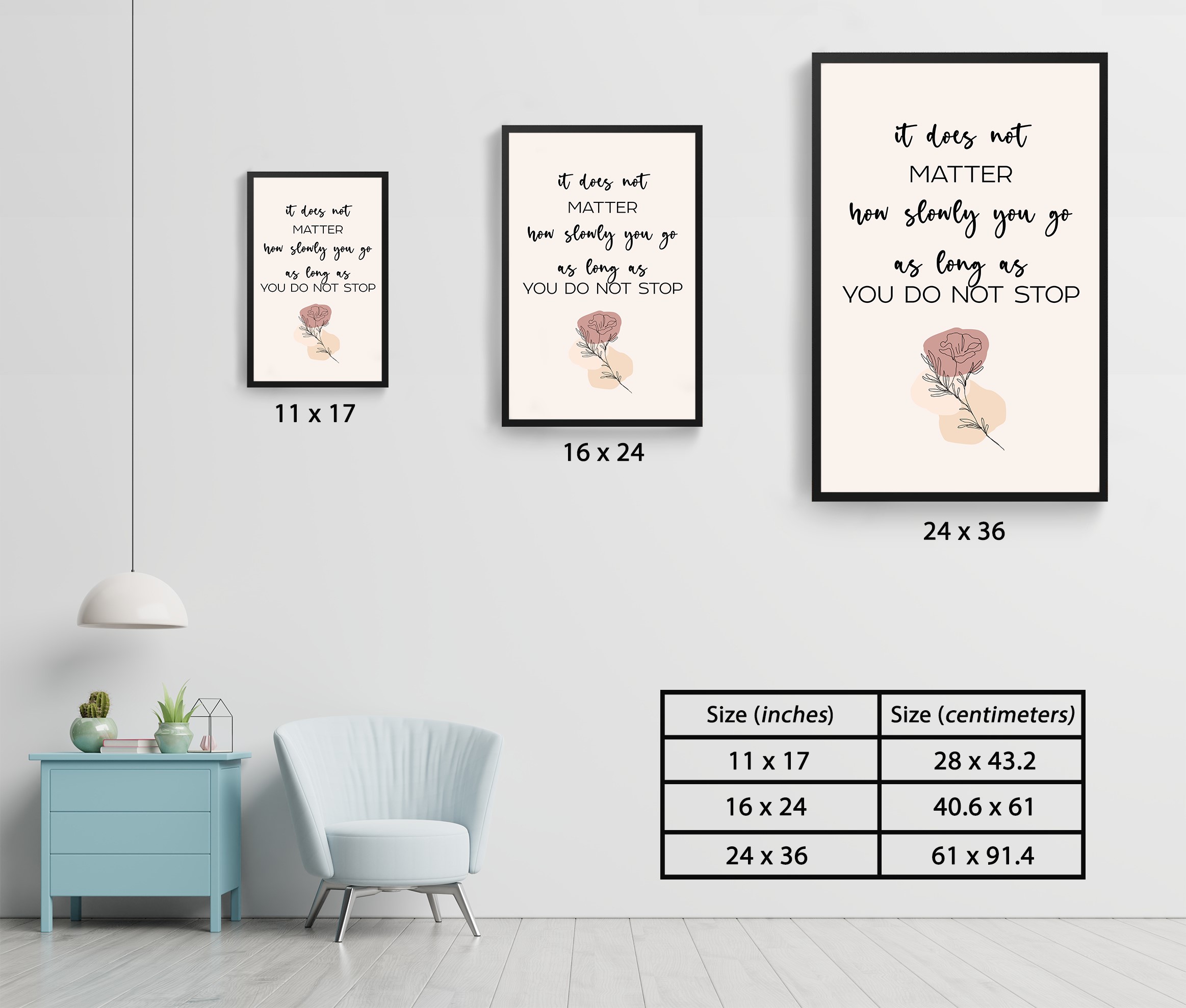 How Slowly You Go Growth Mindset Inspirational Wall Art - Image 7