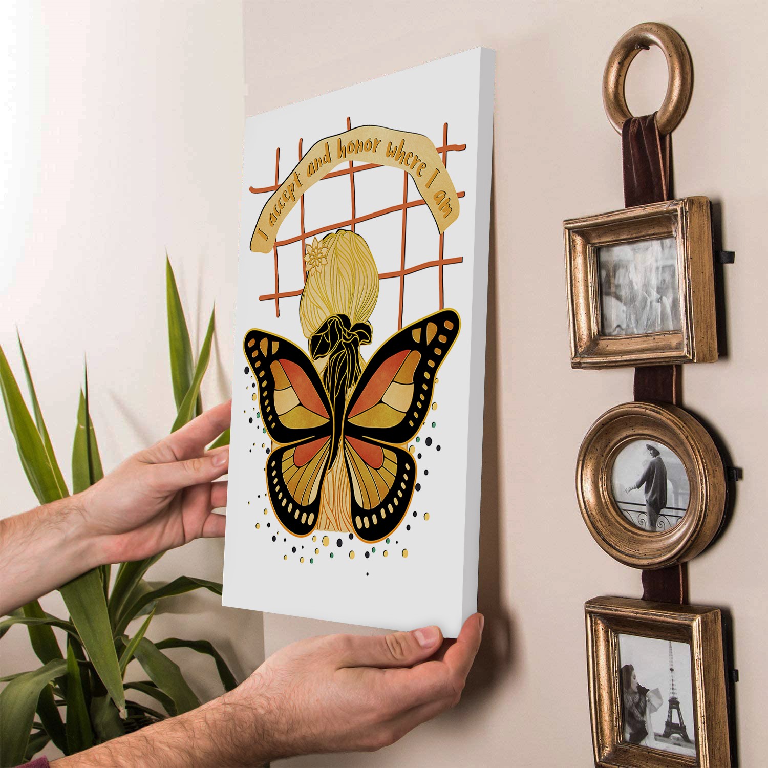 I Accept and Honor Where I Am Mental Health Wall Art - Image 3