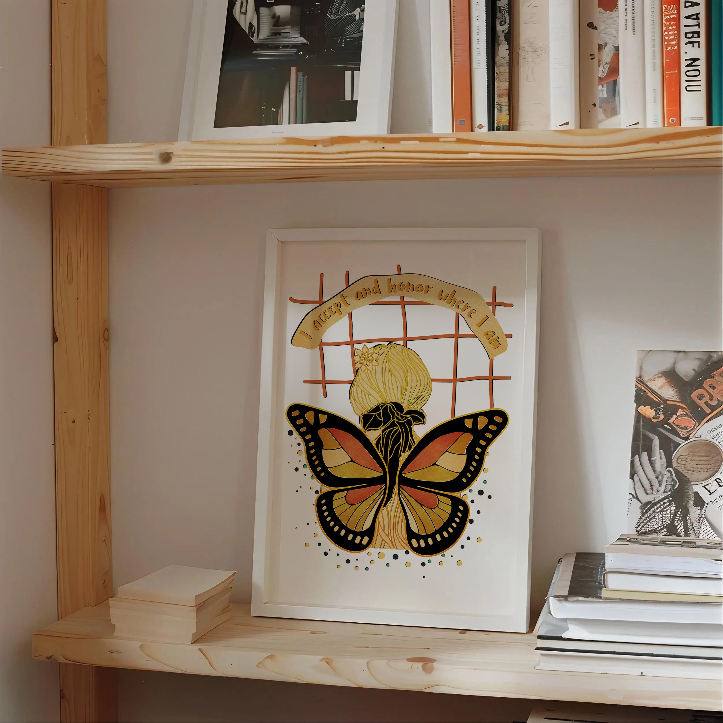 I Accept and Honor Where I Am Mental Health Wall Art - Image 6