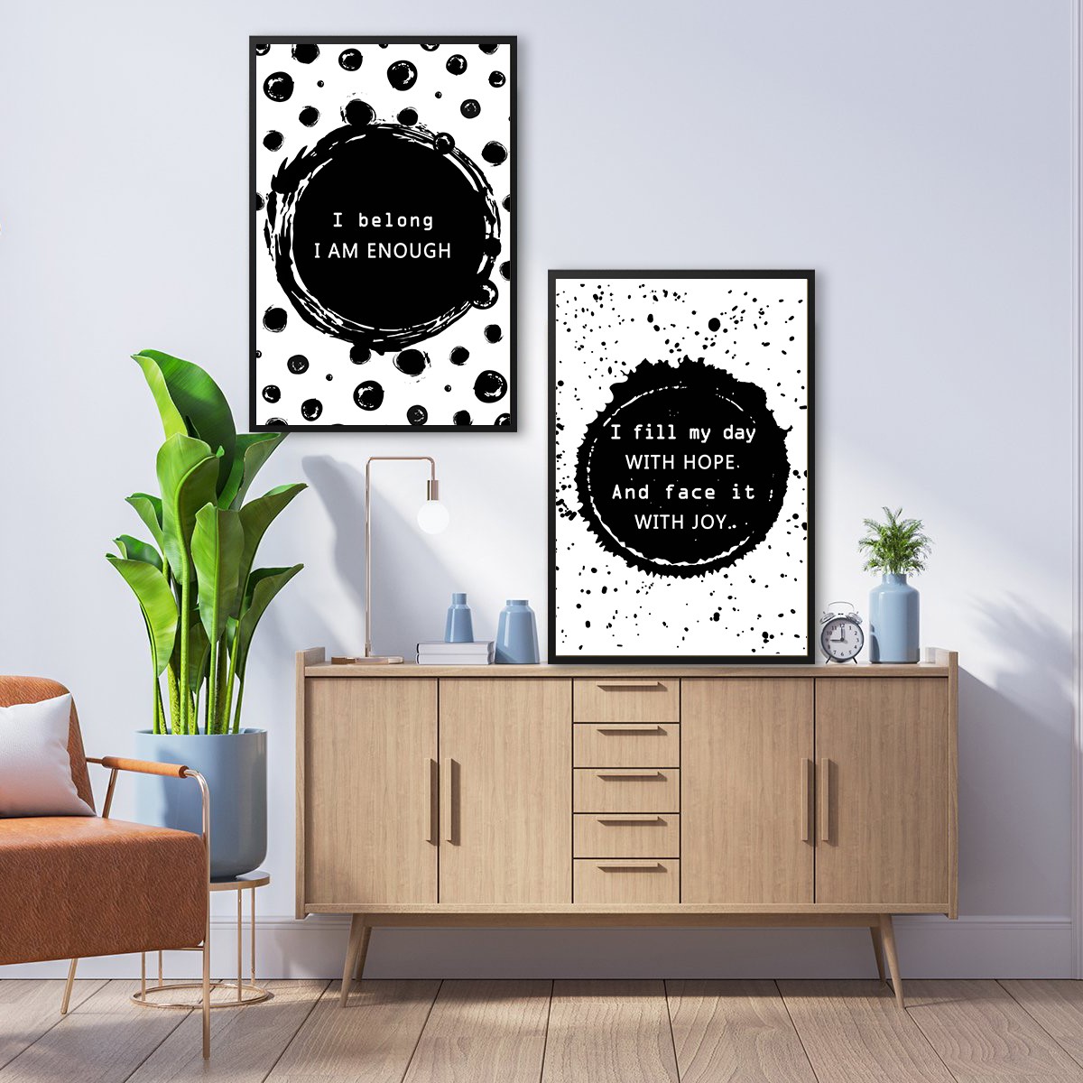 I Belong I Am Enough Growth Mindset Quote Wall Art - Image 6