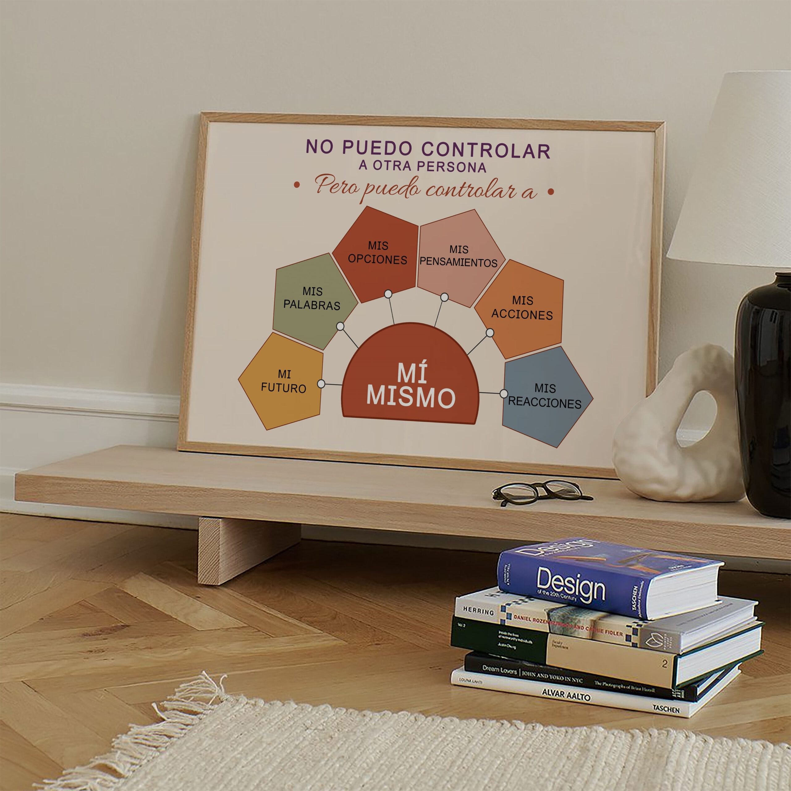 I Can't Control Anyone Spanish Mental Health Wall Art - Image 3