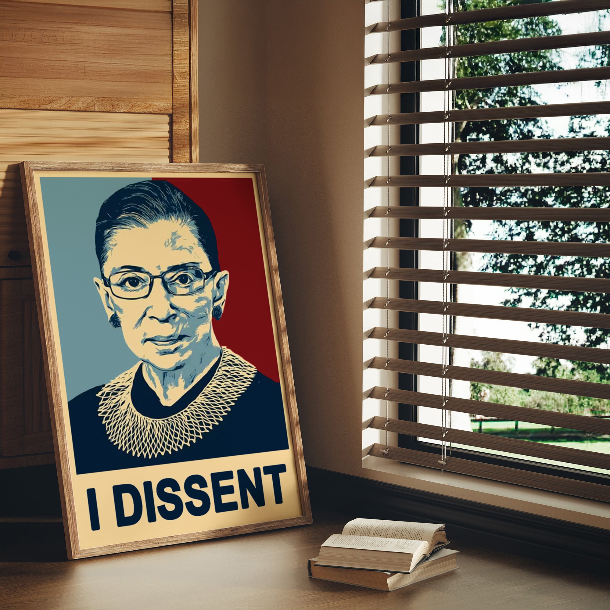 I Dissent RBG Empower Women Inspirational Quote Wall Art - Image 2