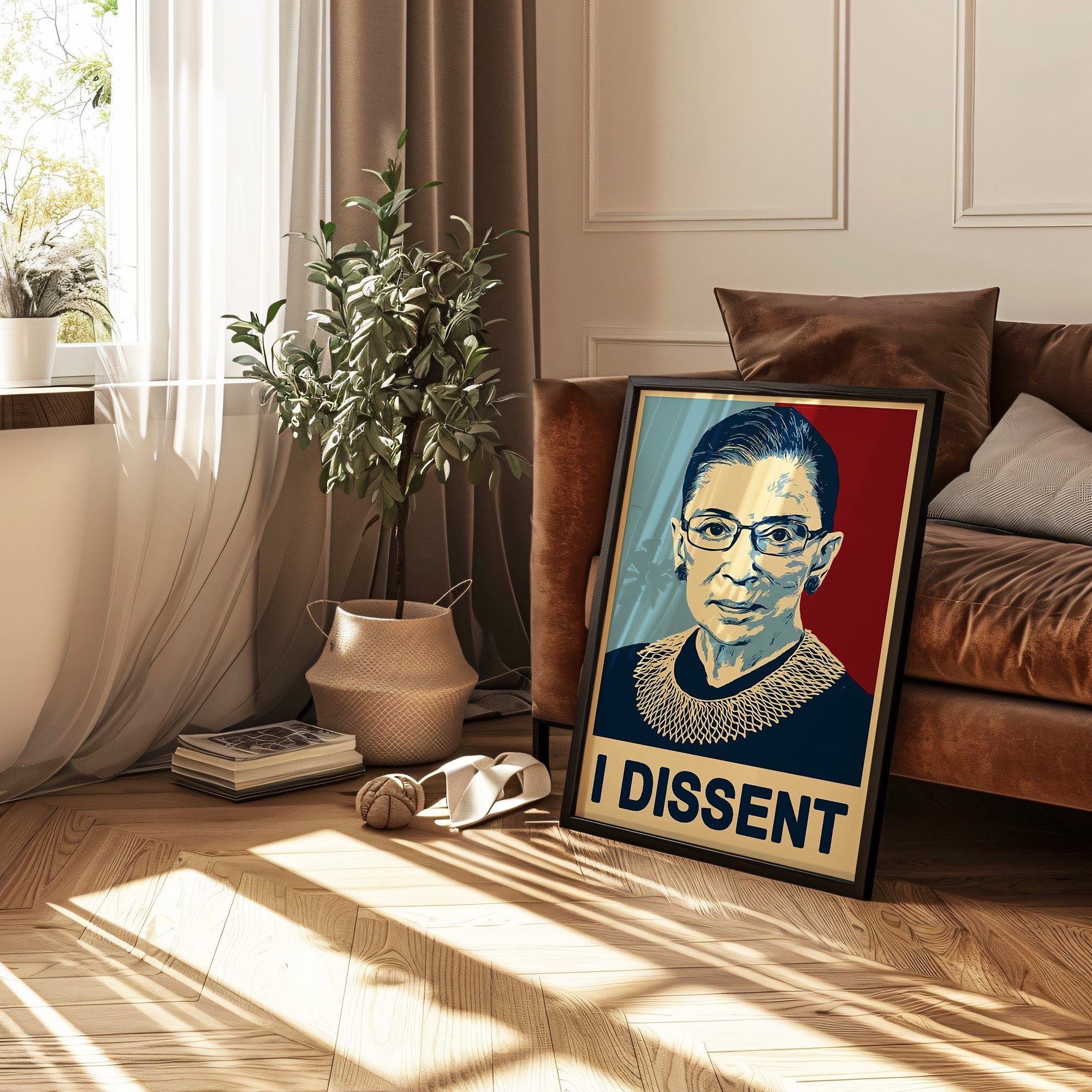 I Dissent RBG Empower Women Inspirational Quote Wall Art - Image 4