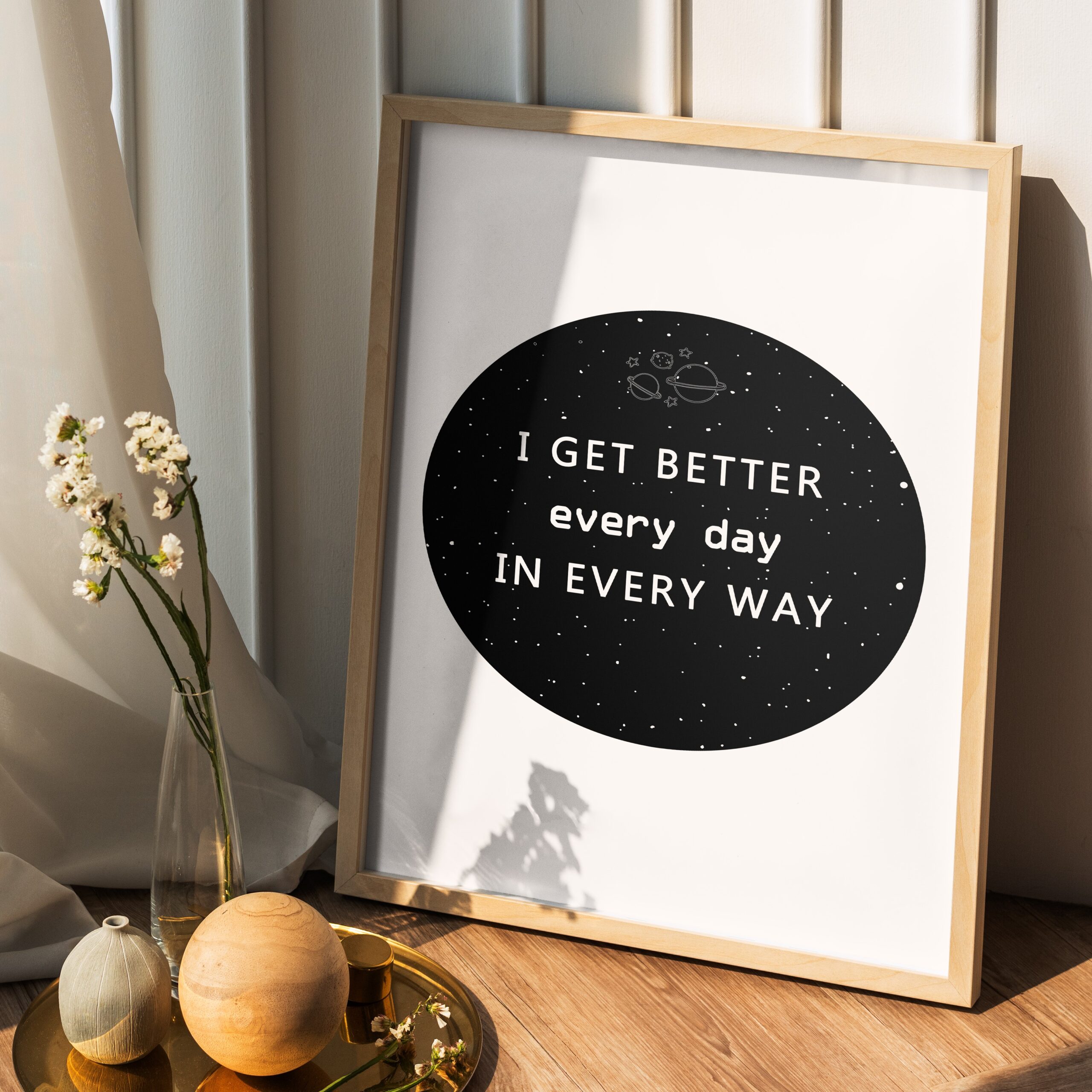 I Get Better Every Day Growth Mindset Positive Wall Art - Image 2
