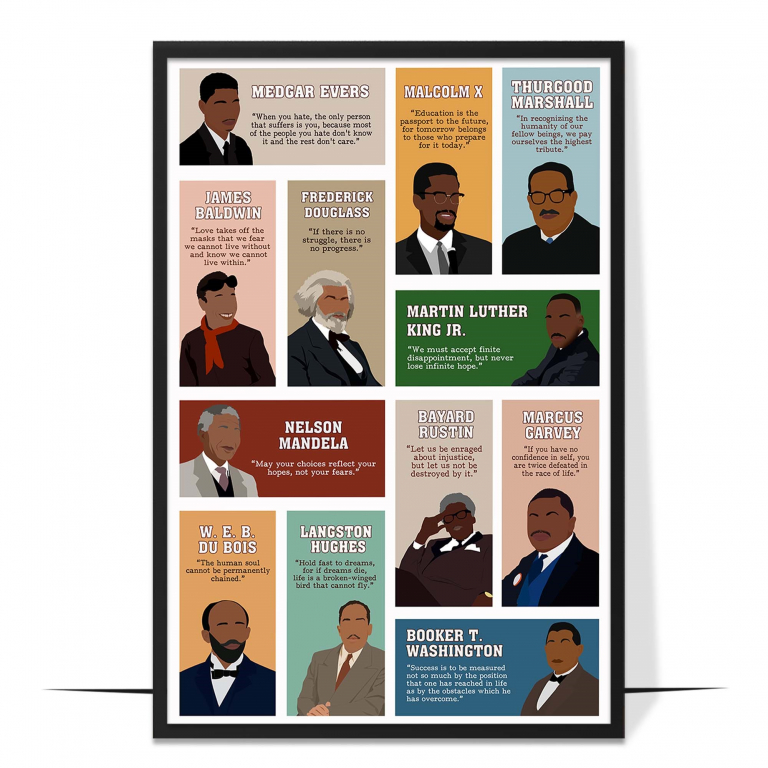 Iconic Black Men Hand-drawn Wall Art