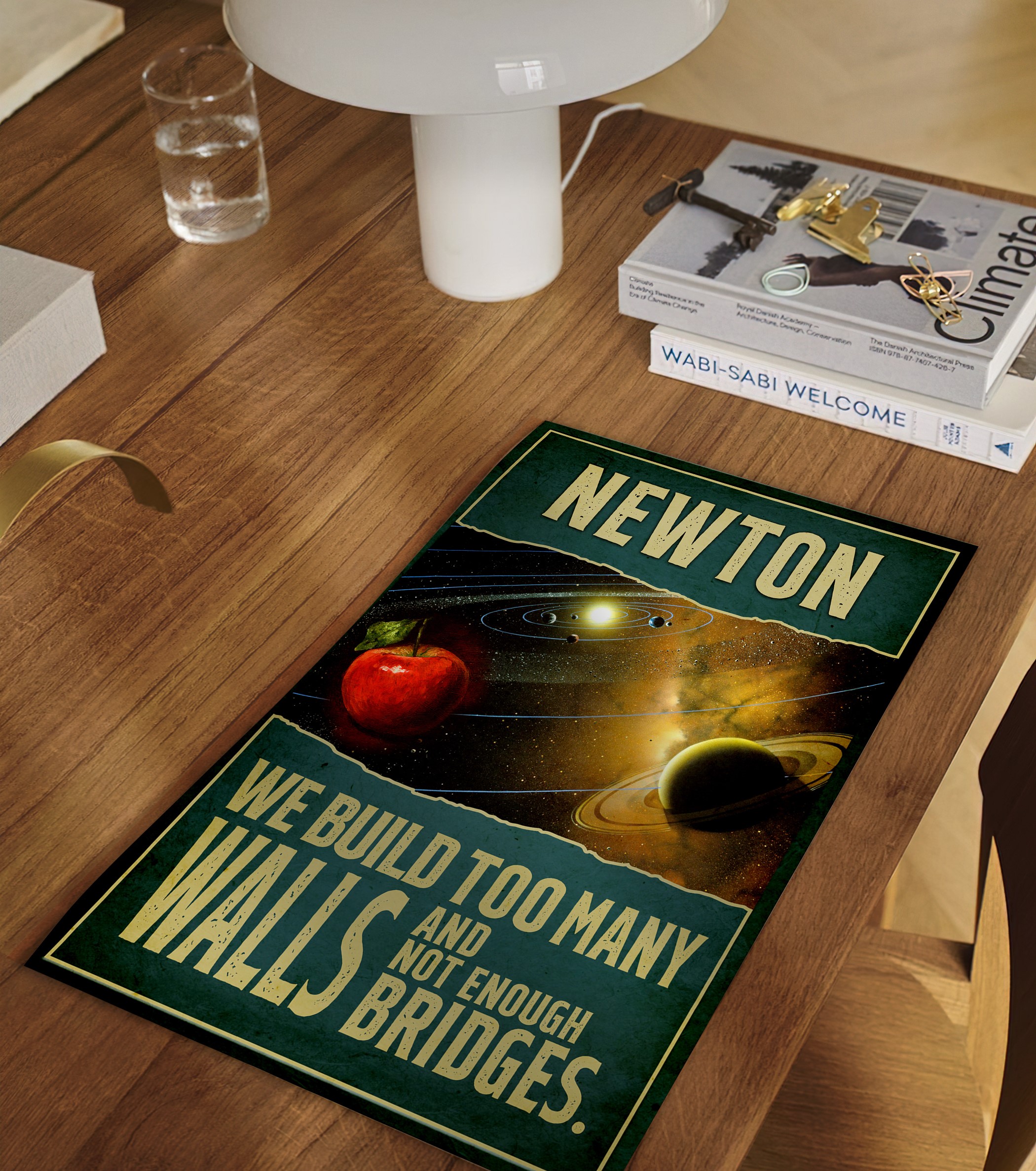 Isaac Newton Scientist Inspirational Quote Wall Art - Image 2