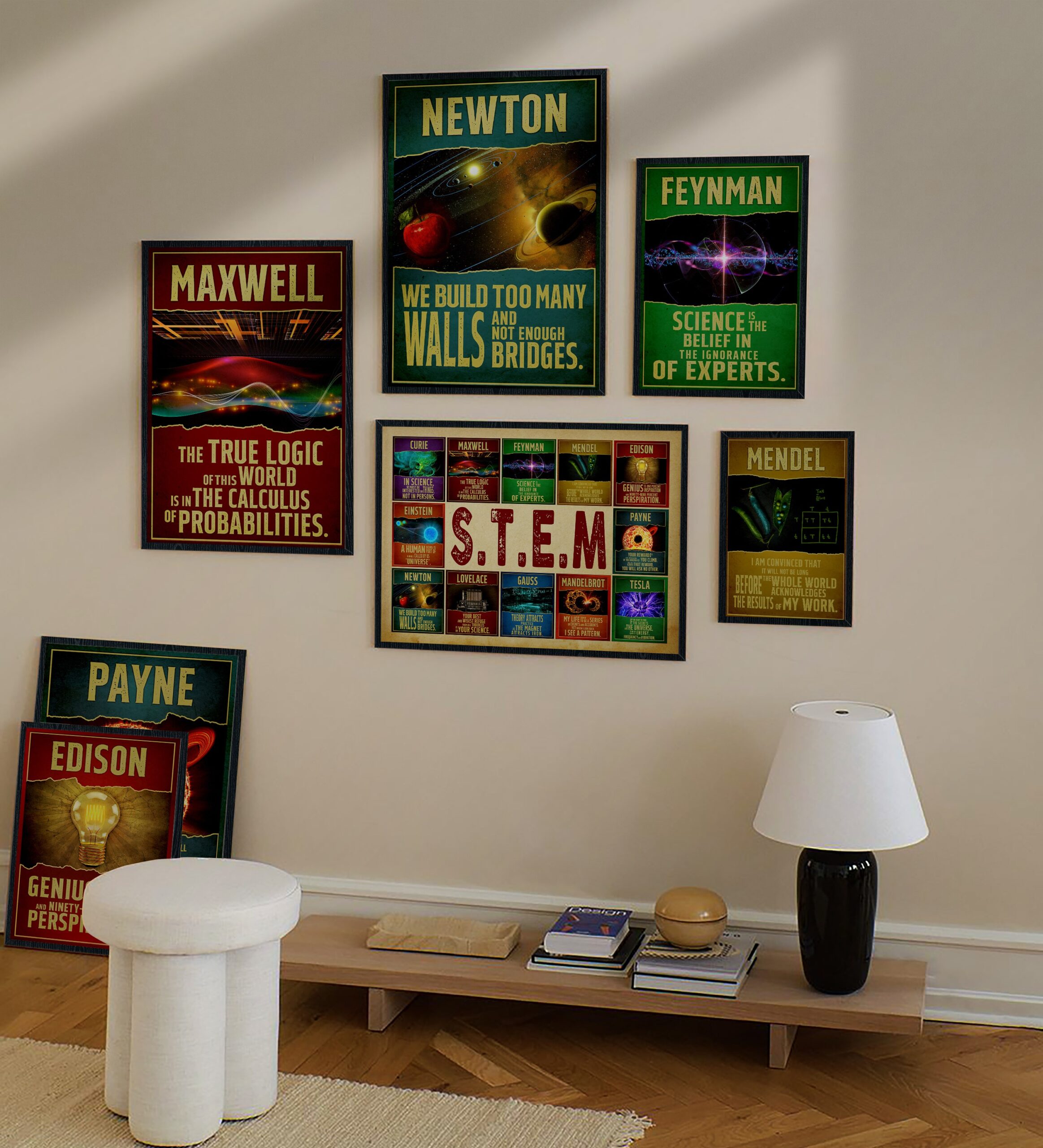 Isaac Newton Scientist Inspirational Quote Wall Art - Image 6