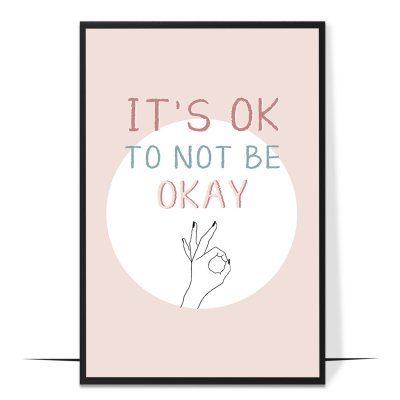It is Okay Positive Abstract Wall Art