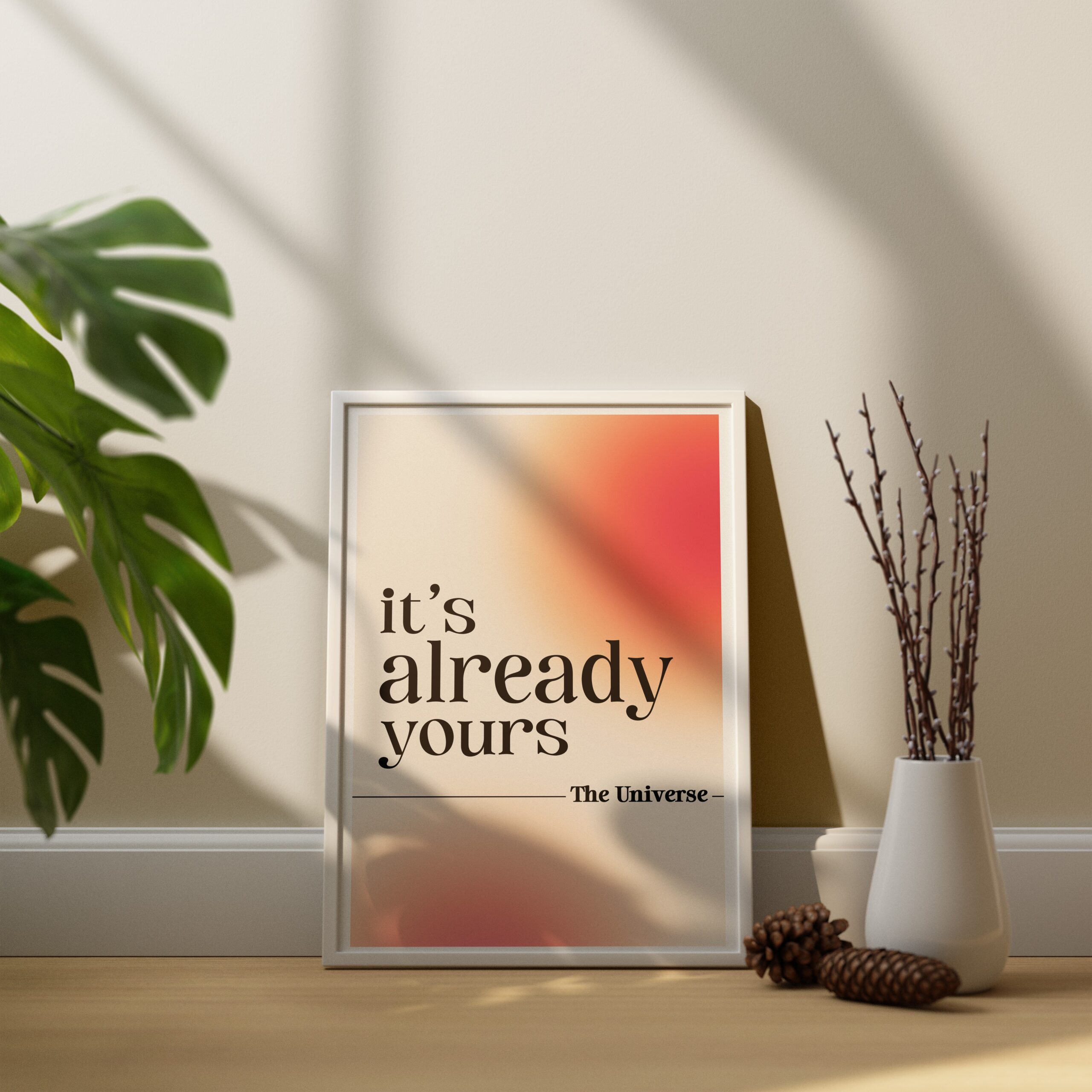 It's Already Yours Pink Mental Health Aura Wall Art - Image 5