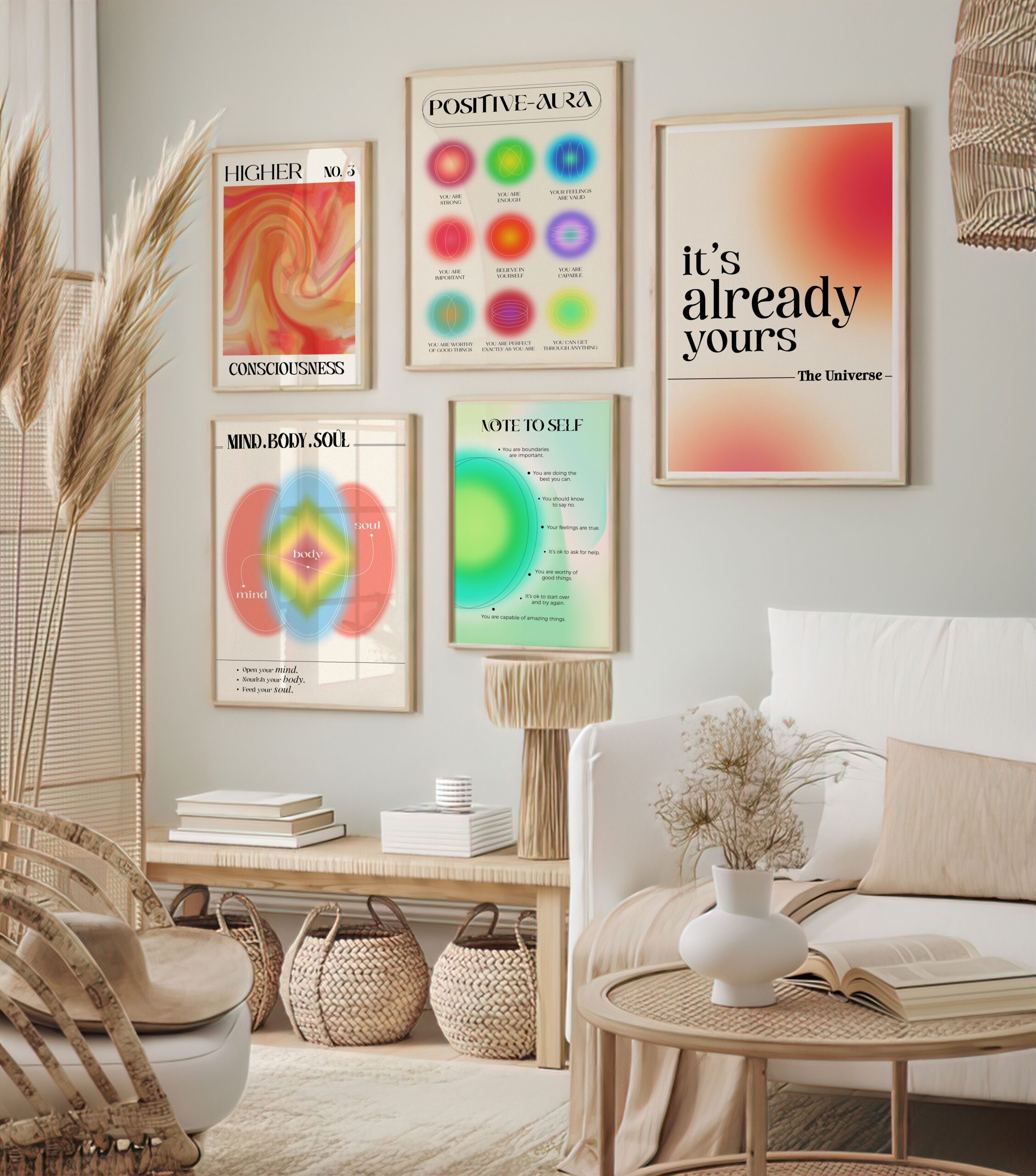 It's Already Yours Pink Mental Health Aura Wall Art - Image 6