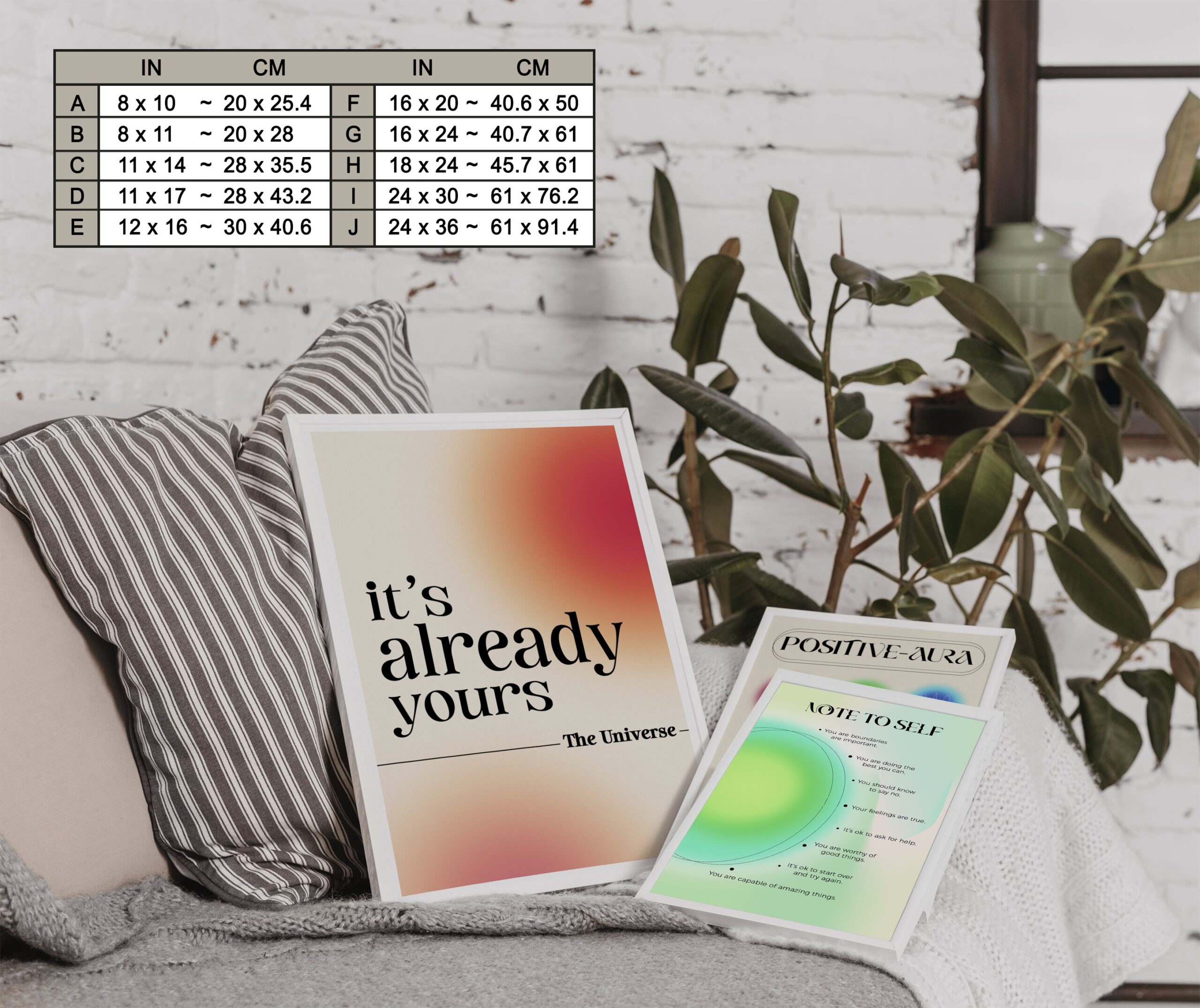 It's Already Yours Pink Mental Health Aura Wall Art - Image 7