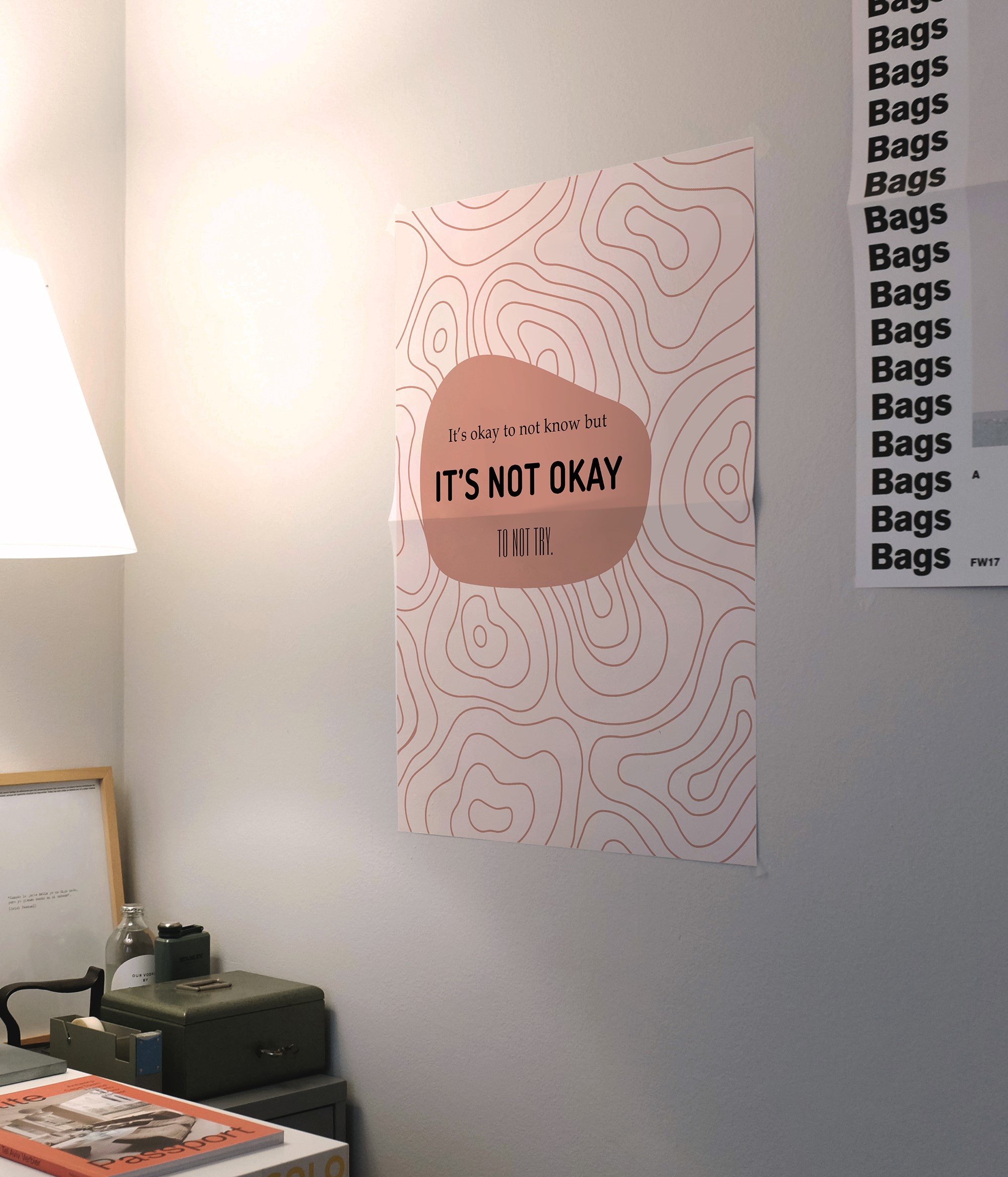 It's Not Okay Growth Mindset Motivational Wall Art - Image 2