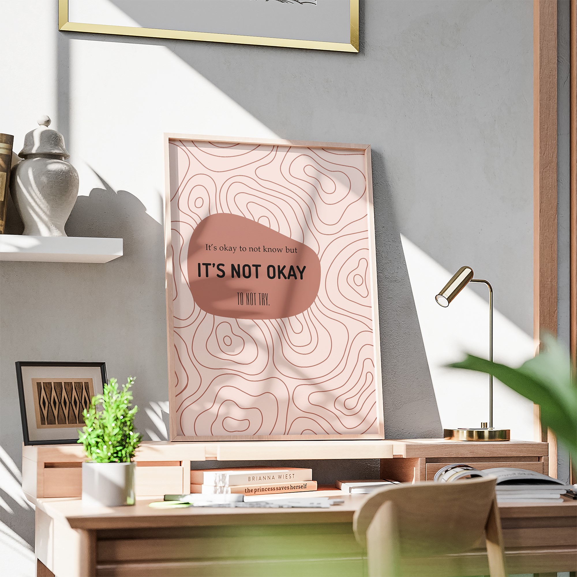 It's Not Okay Growth Mindset Motivational Wall Art - Image 3