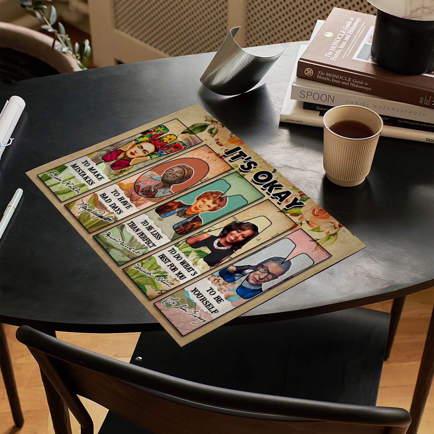 It's Okay Feminist Vintage Inspirational Quote Wall Art - Image 2