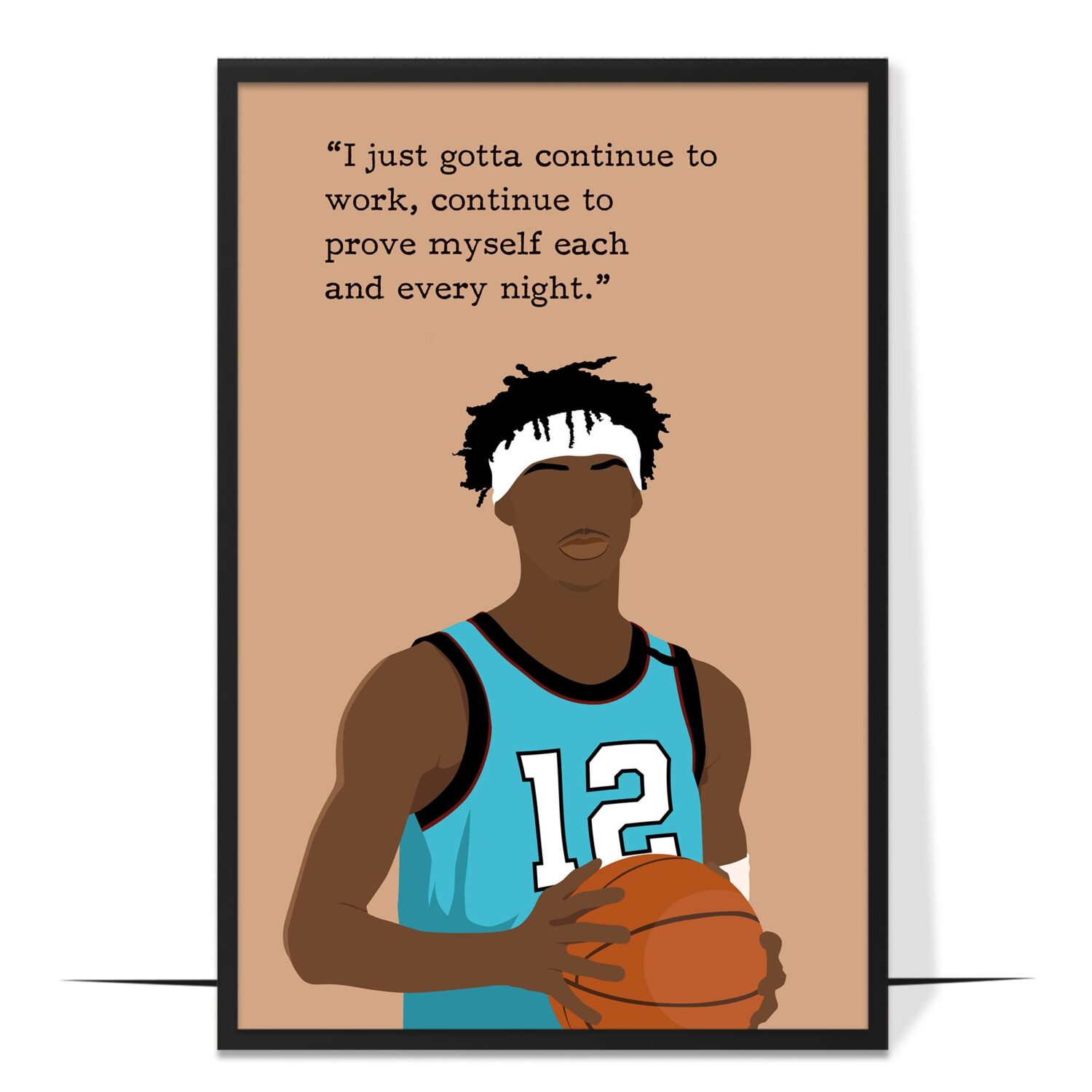 Ja Morant Hand-drawn Basketball Wall Art