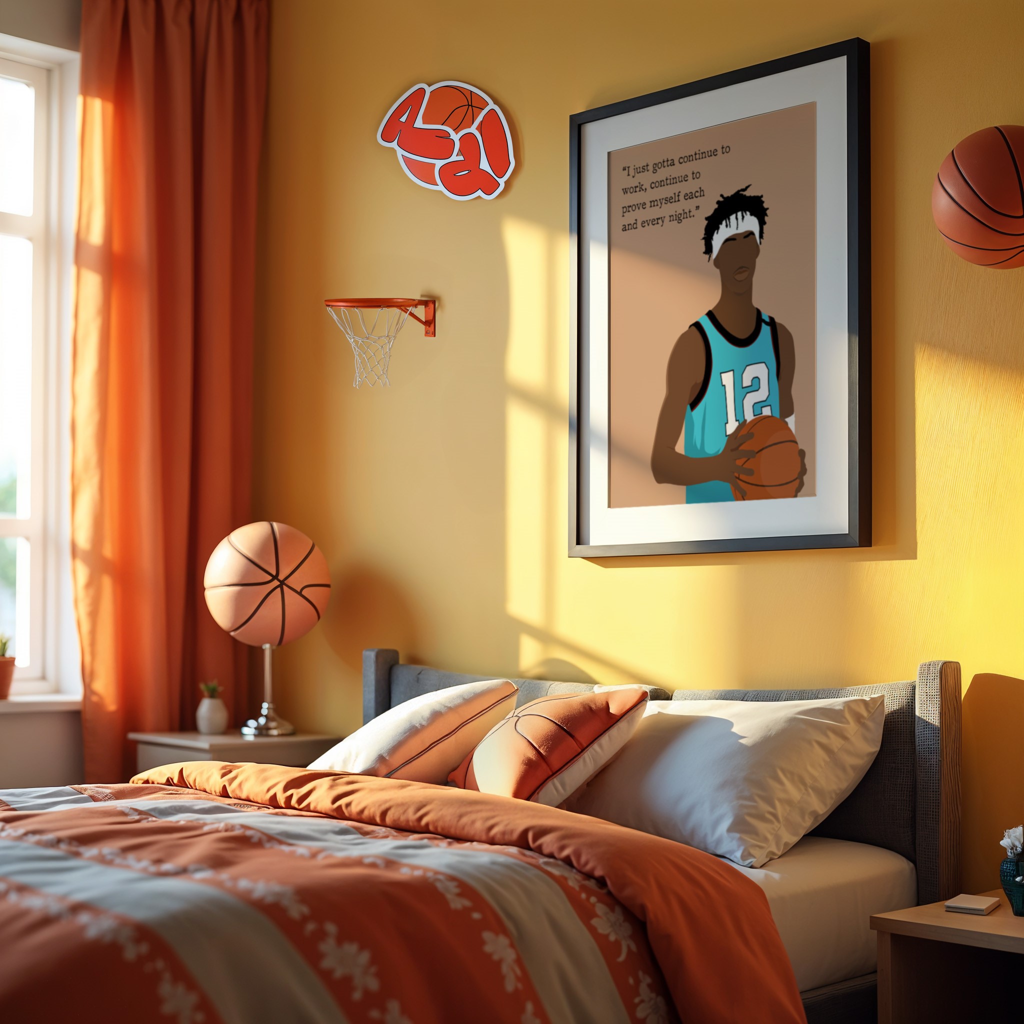 Ja Morant Basketball Motivational Quote Wall Art - Image 3