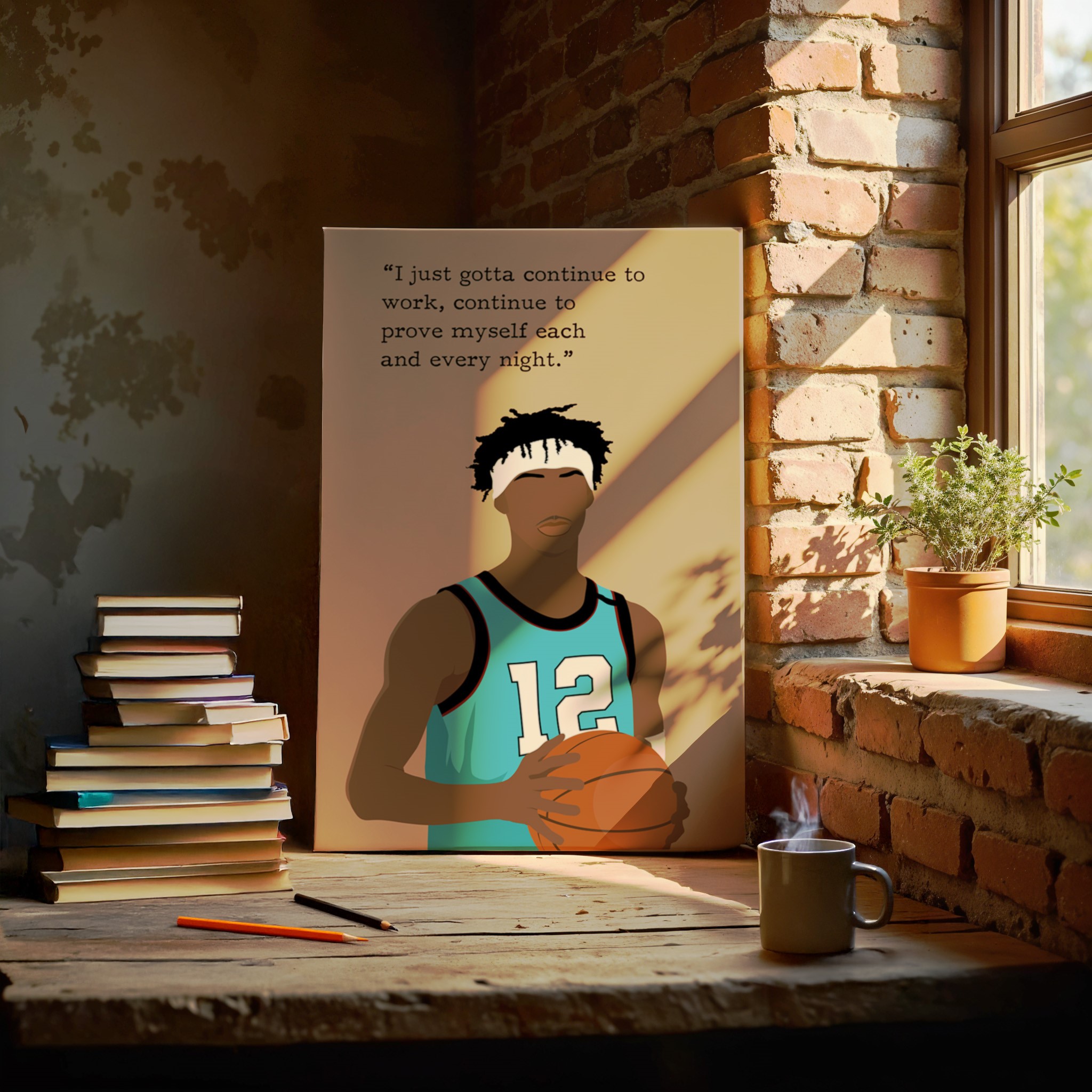 Ja Morant Basketball Motivational Quote Wall Art - Image 4