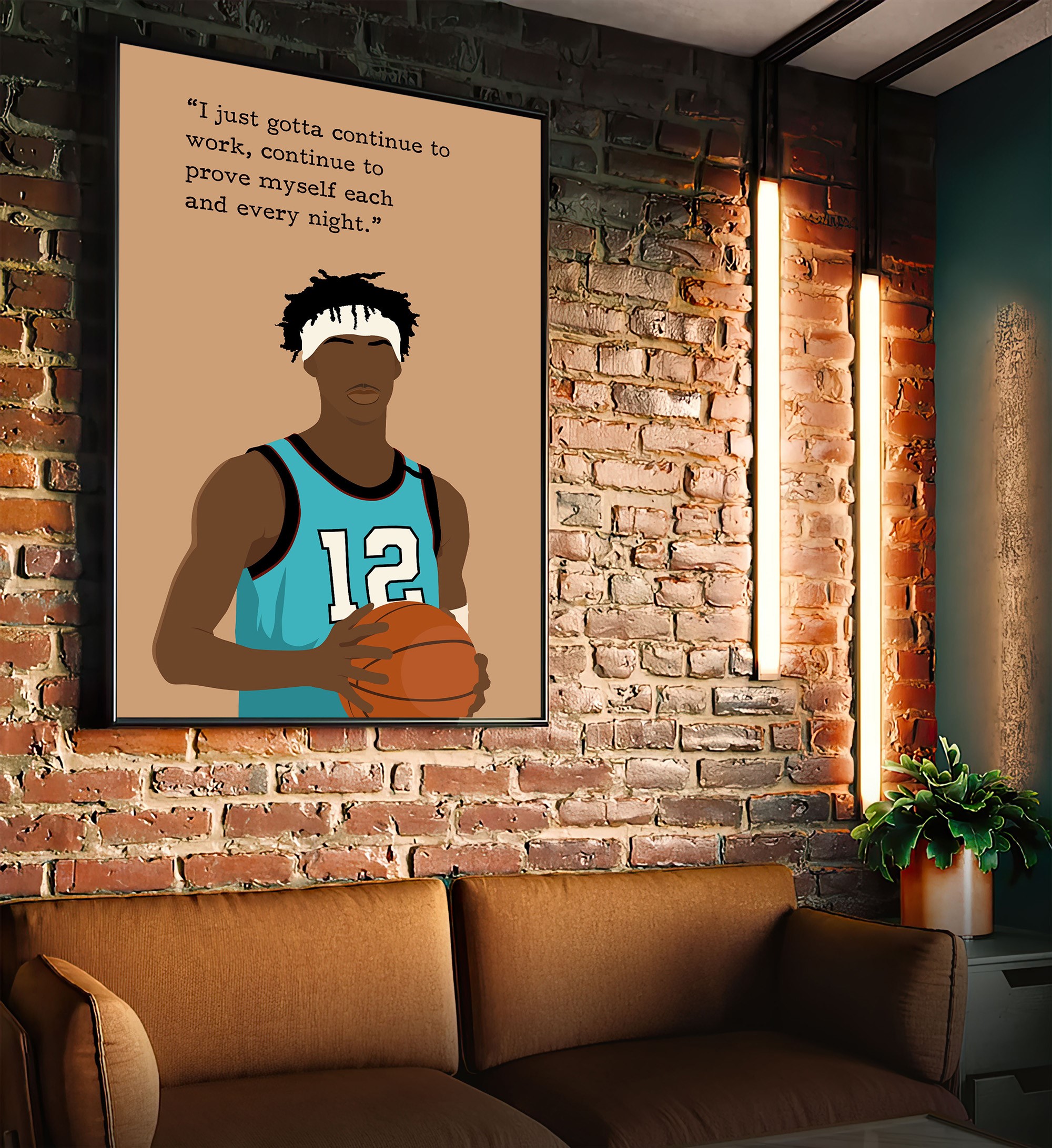 Ja Morant Basketball Motivational Quote Wall Art - Image 5