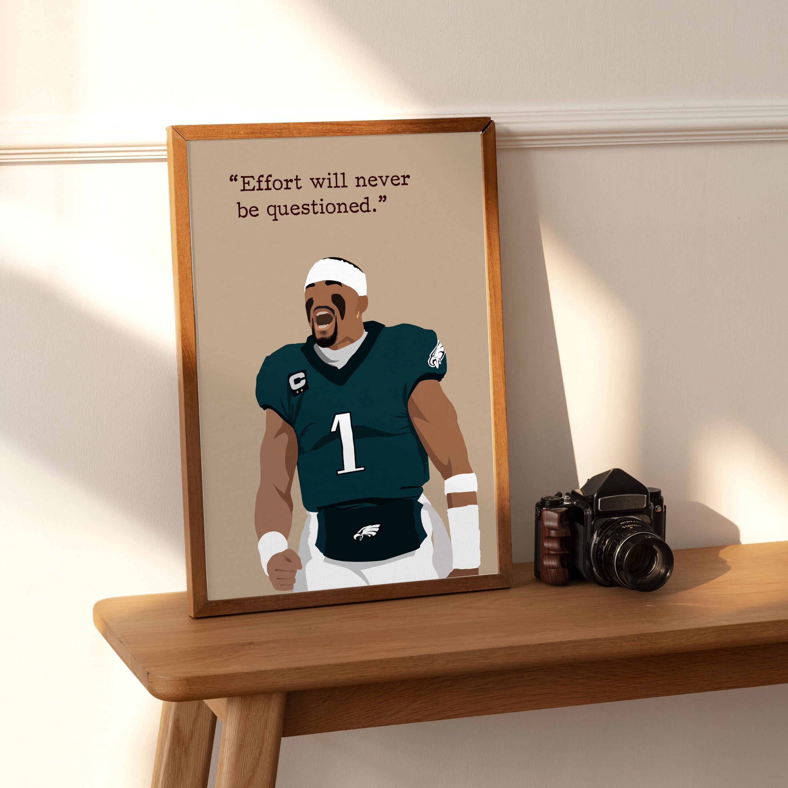 Jalen Hurts Rugby Motivational Quote Wall Art - Image 4