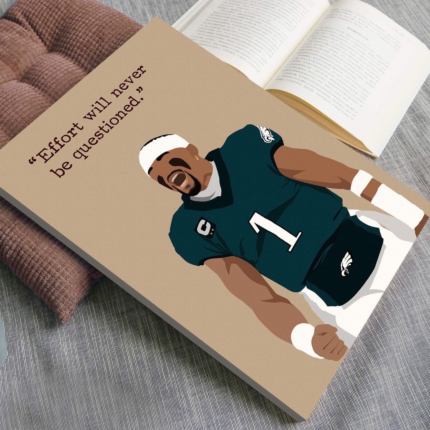 Jalen Hurts Rugby Motivational Quote Wall Art - Image 5