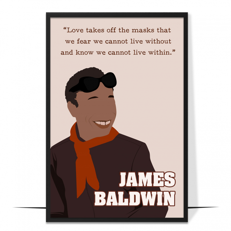 James Baldwin Hand-drawn Pride Wall Art
