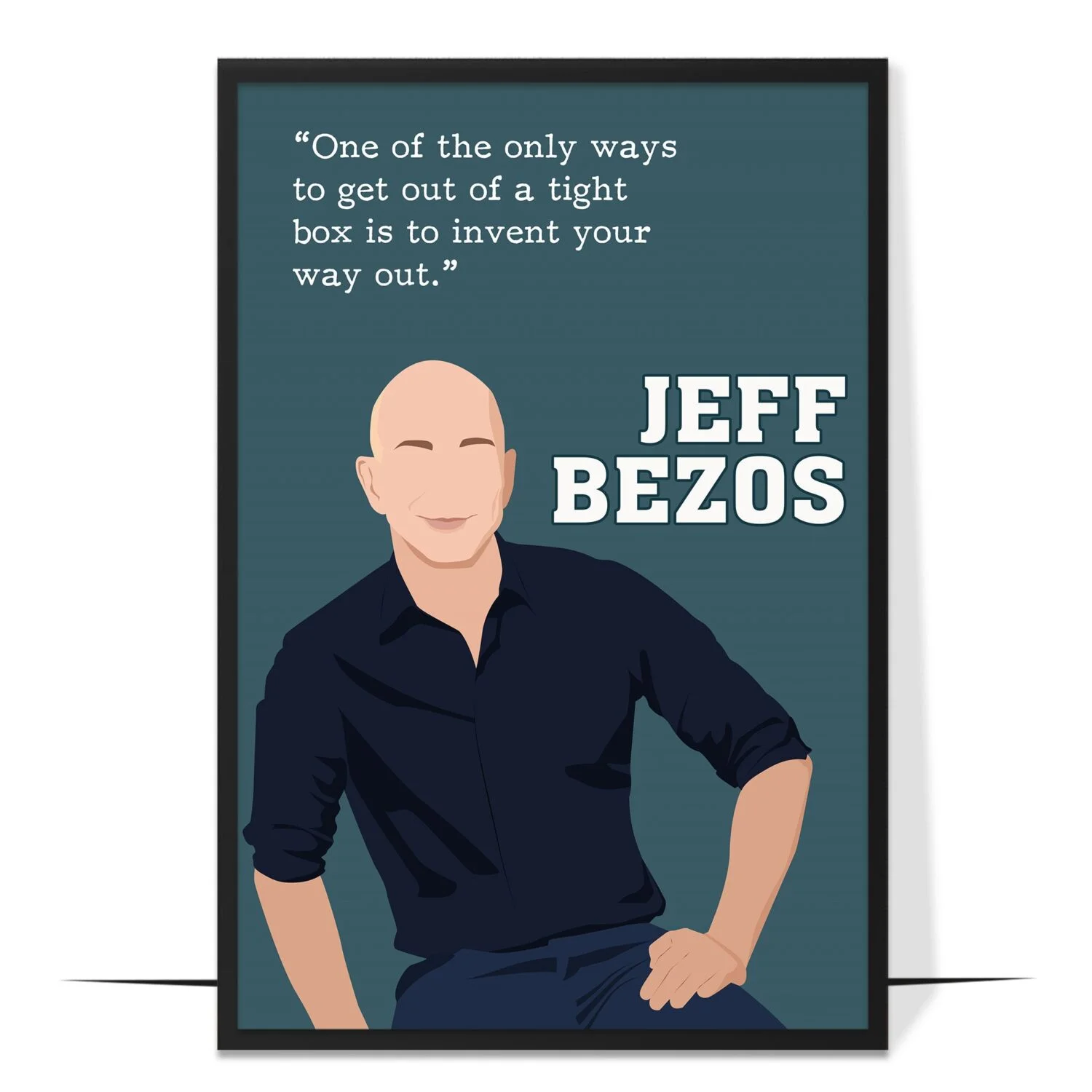 Jeff Bezos Businessman Hand-drawn Wall Art